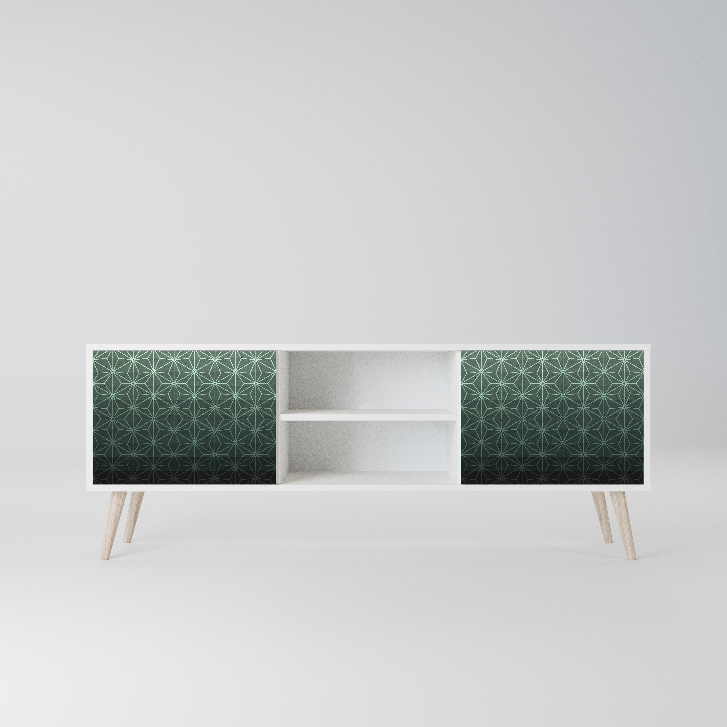 ORNAMENTAL GLIMMER Szafka RTV 2-drzwiowa korpus Biały
