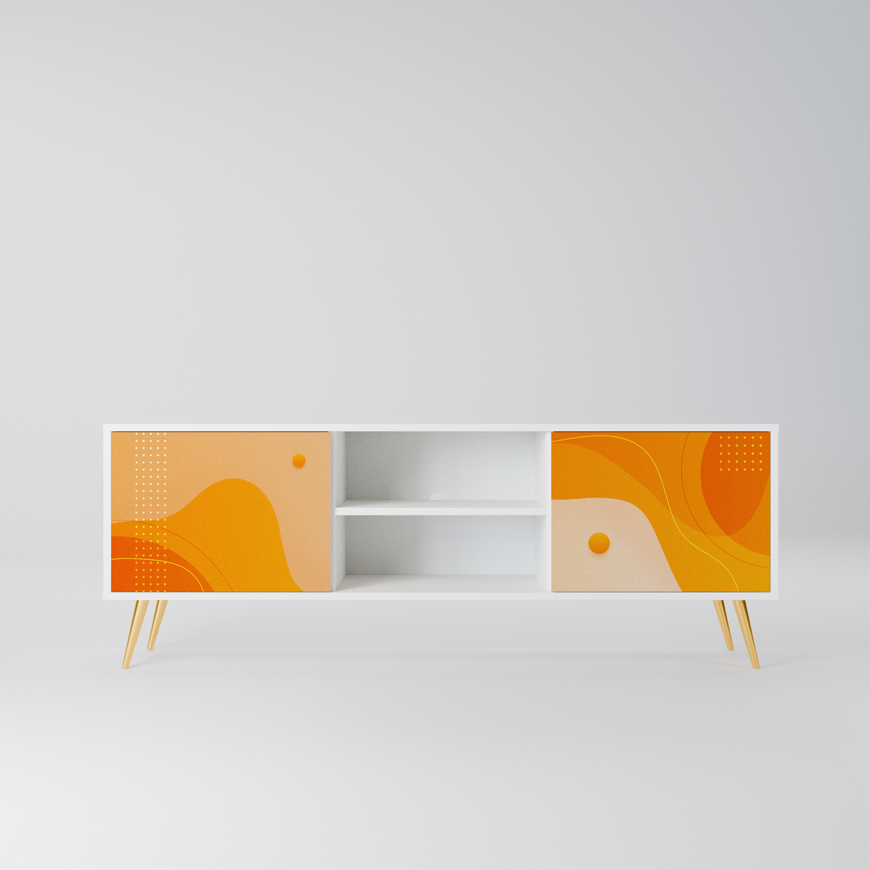 ORANGE ARRANGEMENT Szafka RTV 2-drzwiowa korpus Biały