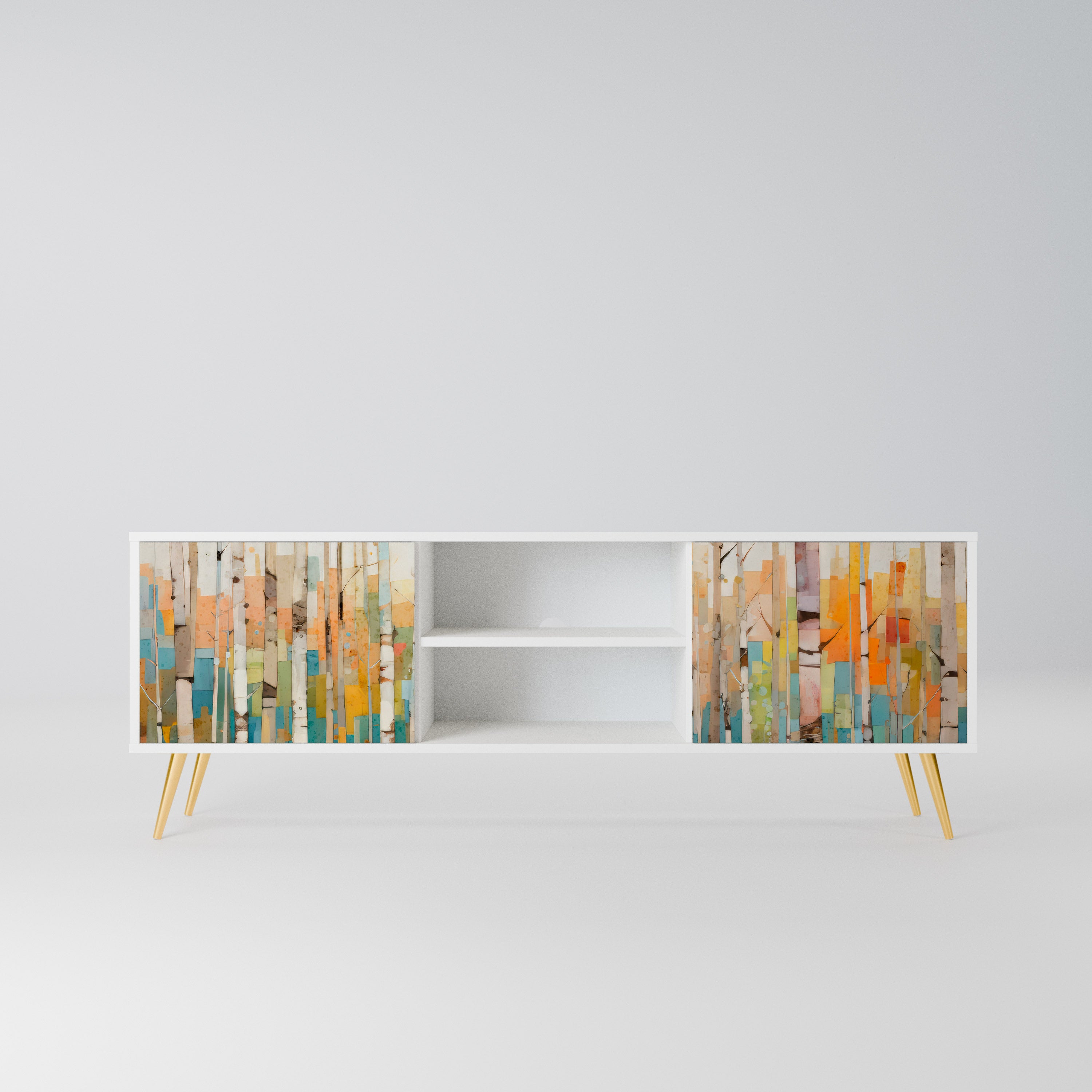 BIRCH KALEIDOSCOPE Szafka RTV 2-drzwiowa korpus Biały