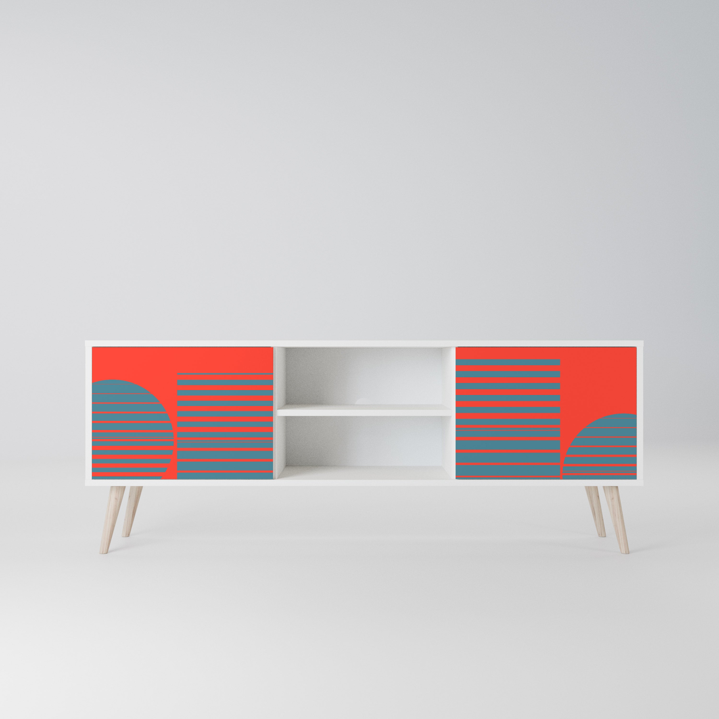 RISING GEOMETRY STARS Szafka RTV 2-drzwiowa korpus Biały