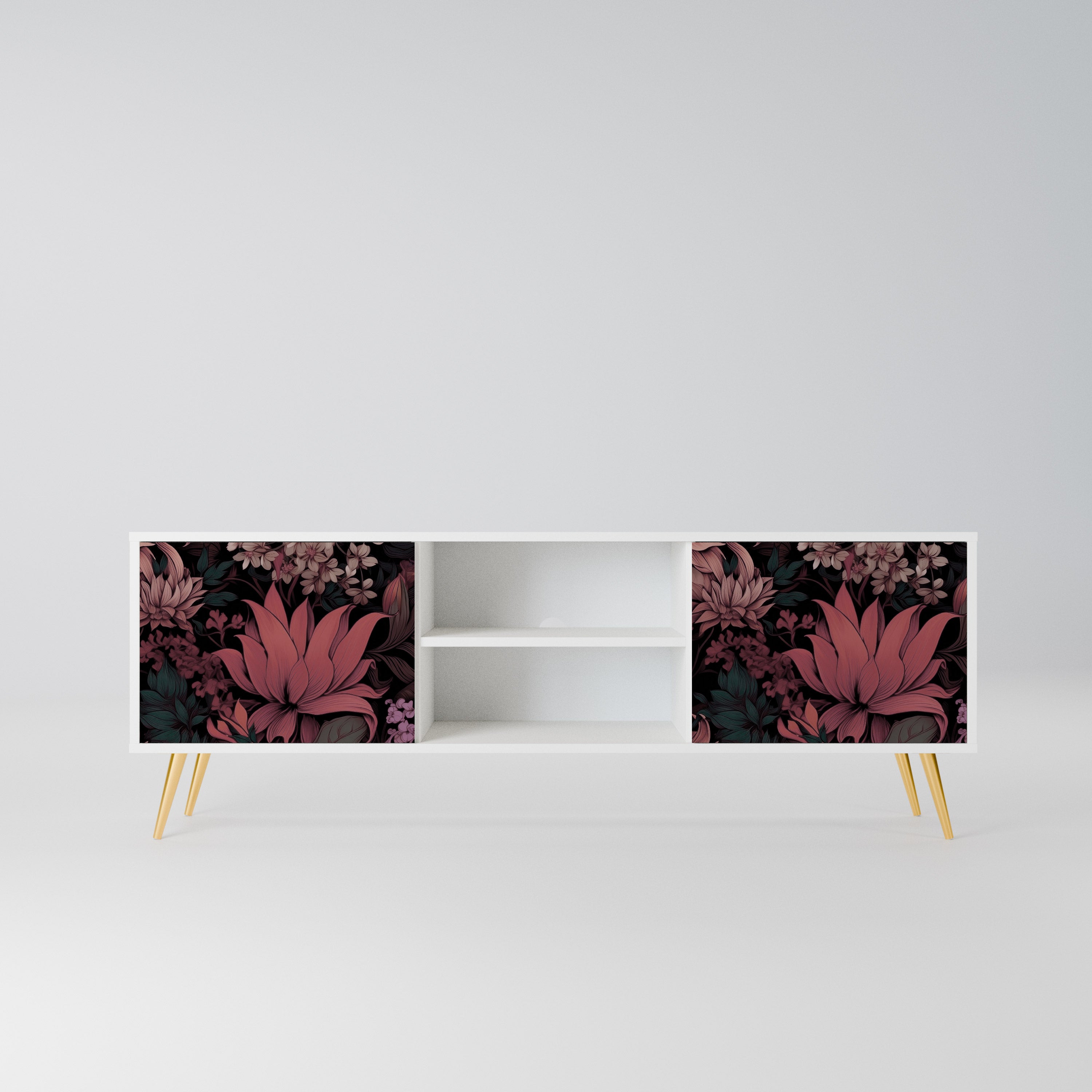 FLORAL WHISPER Szafka RTV 2-drzwiowa korpus Biały
