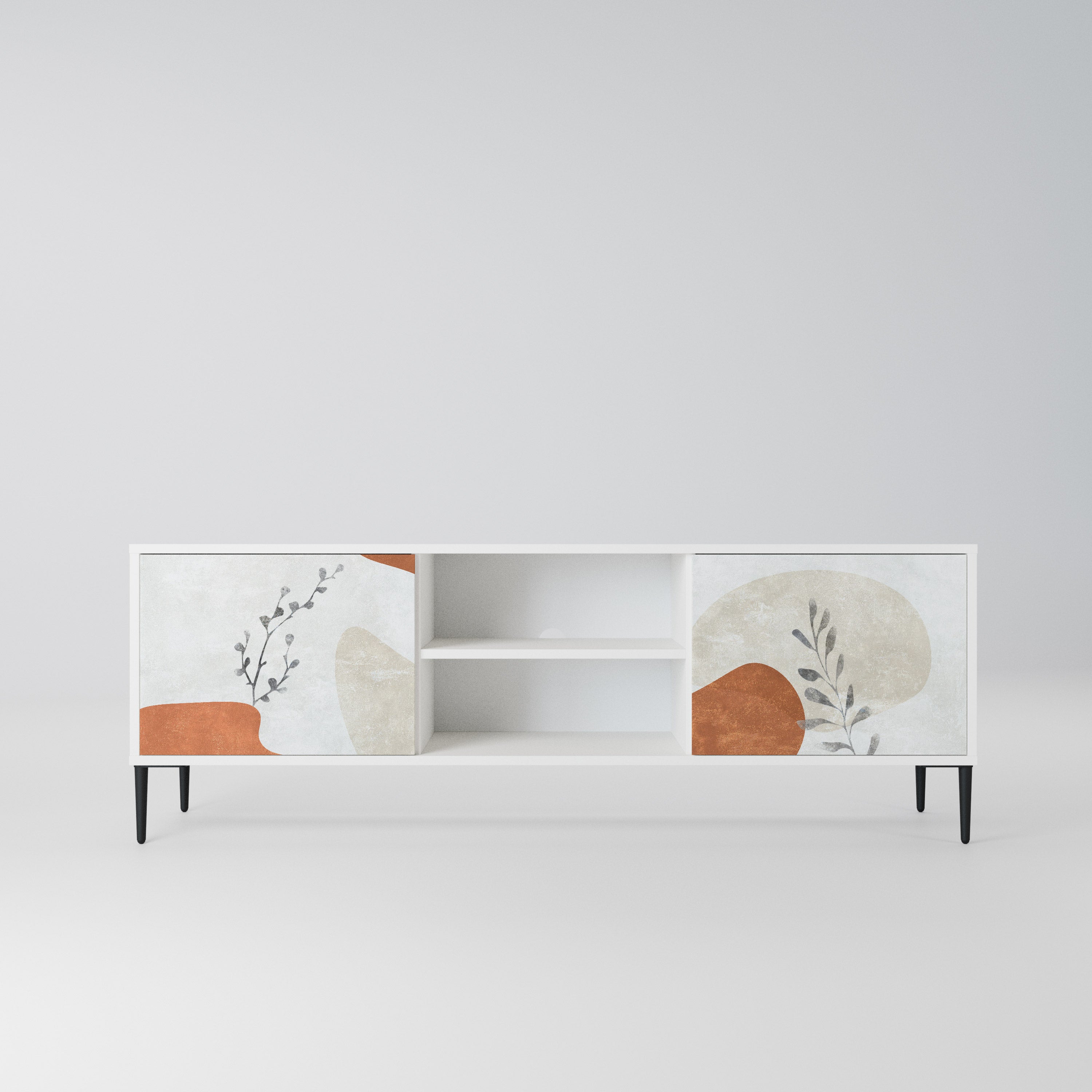 TRANQUIL TWIG Szafka RTV 2-drzwiowa korpus Biały