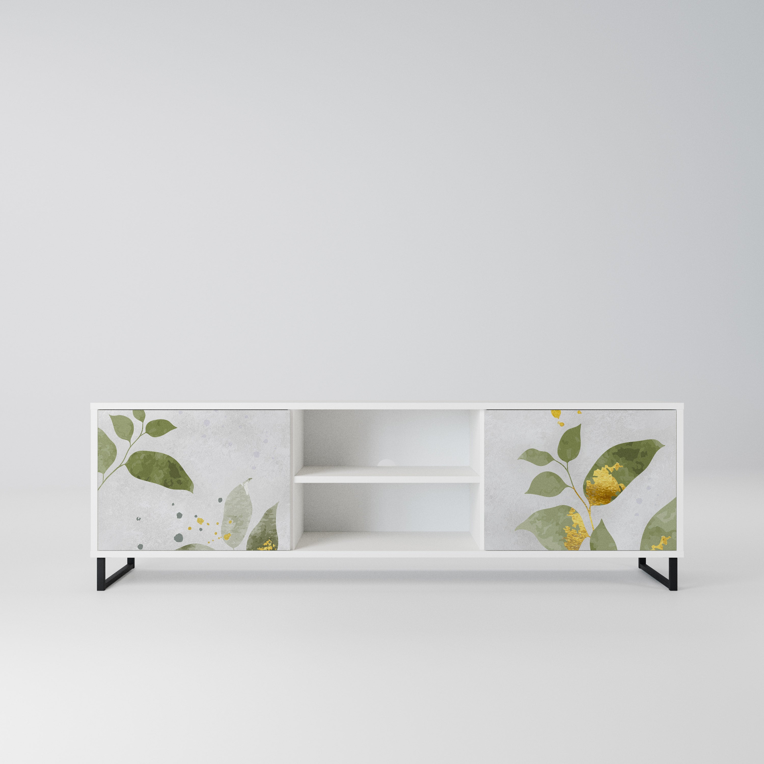 ELEGANT BOTANICS Szafka RTV 2-drzwiowa korpus Biały