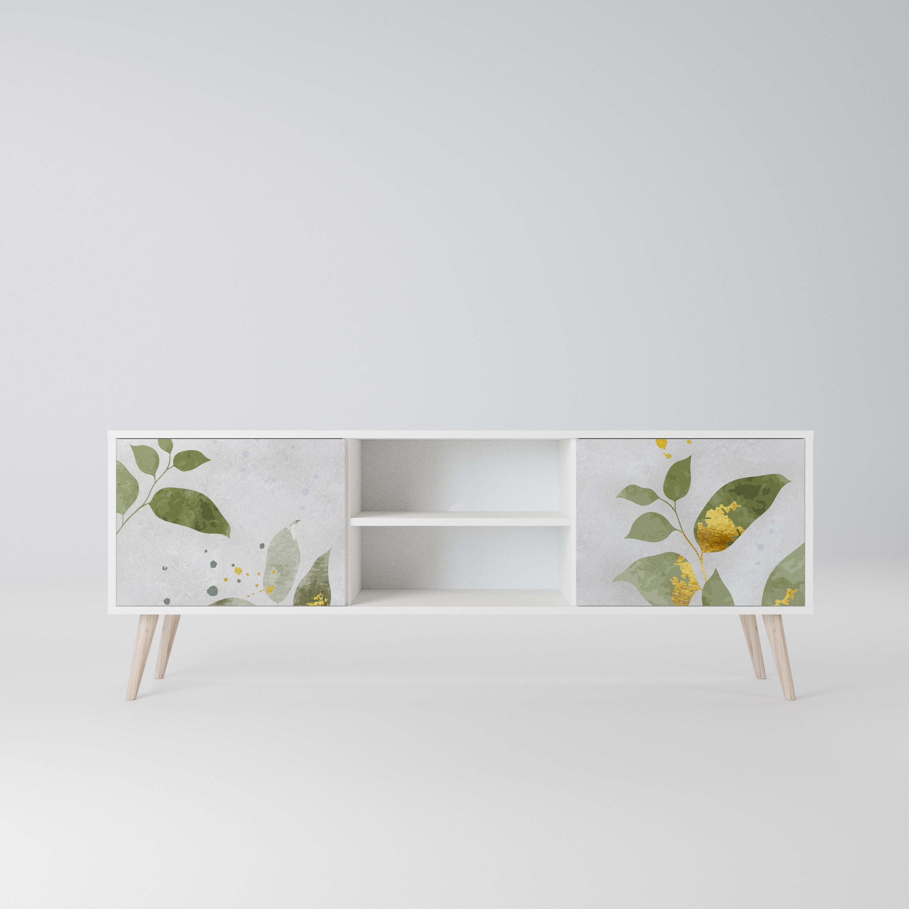 ELEGANT BOTANICS Szafka RTV 2-drzwiowa korpus Biały