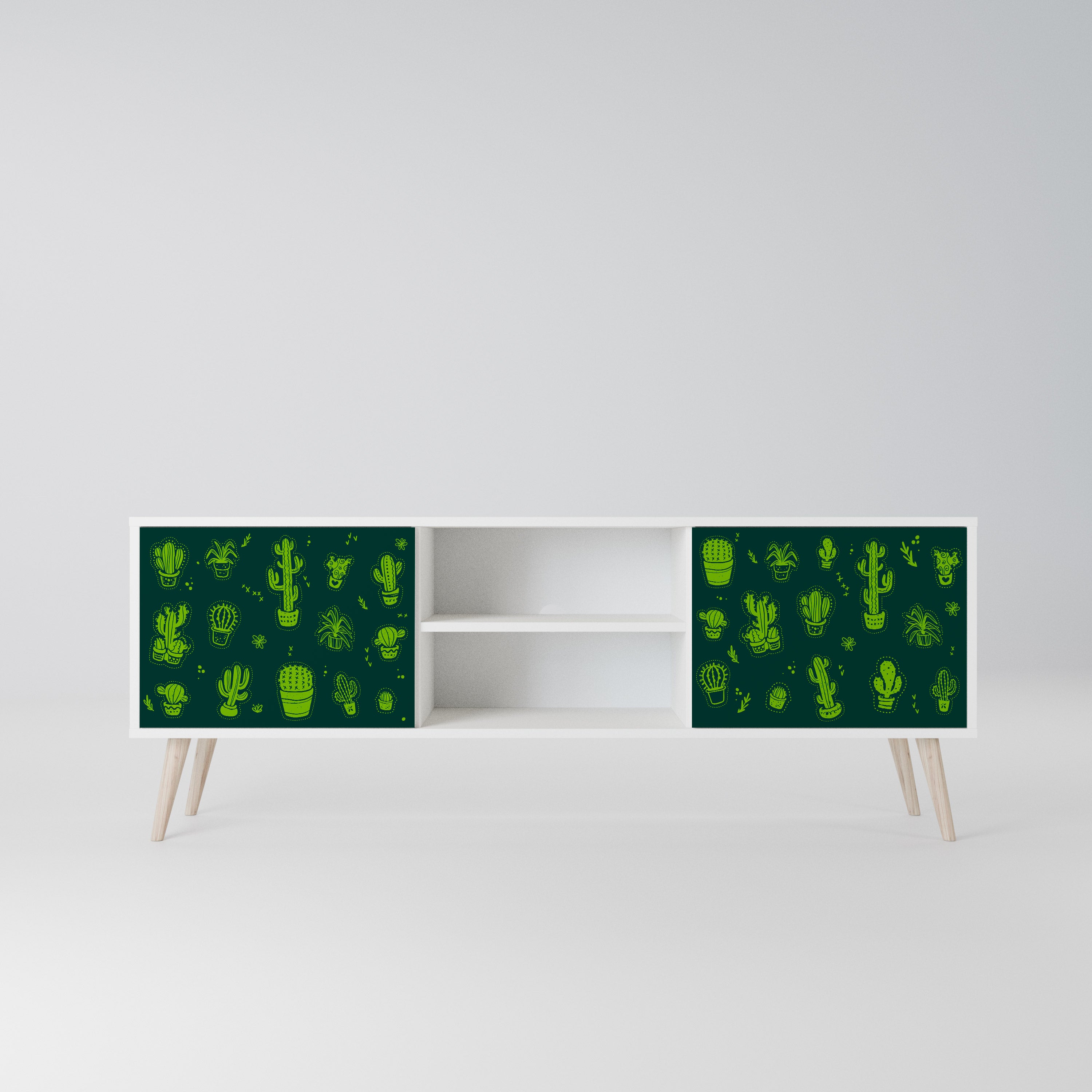 DESERT GREEN Szafka RTV 2-drzwiowa korpus Biały