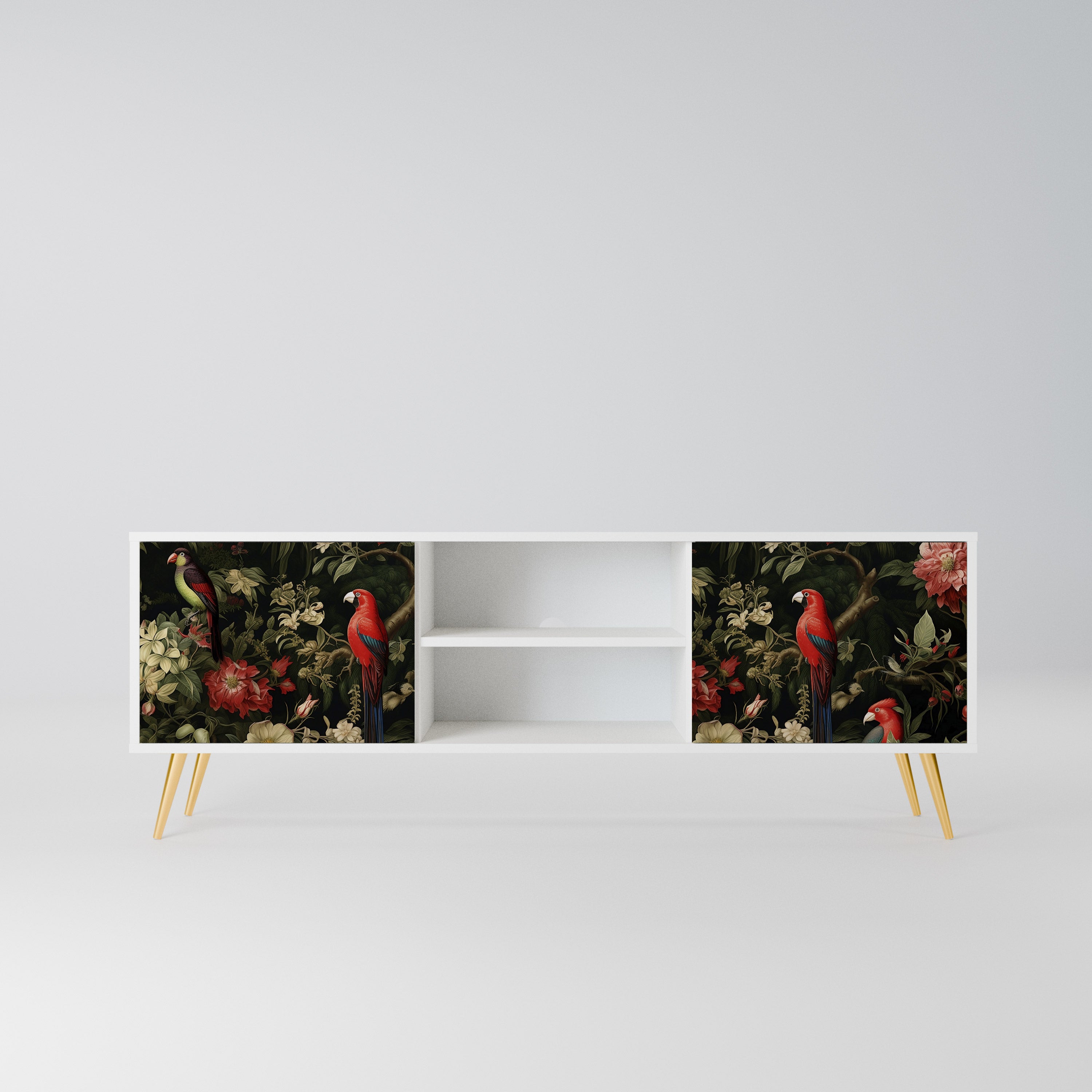 FLORAL FANTASIA Szafka RTV 2-drzwiowa korpus Biały