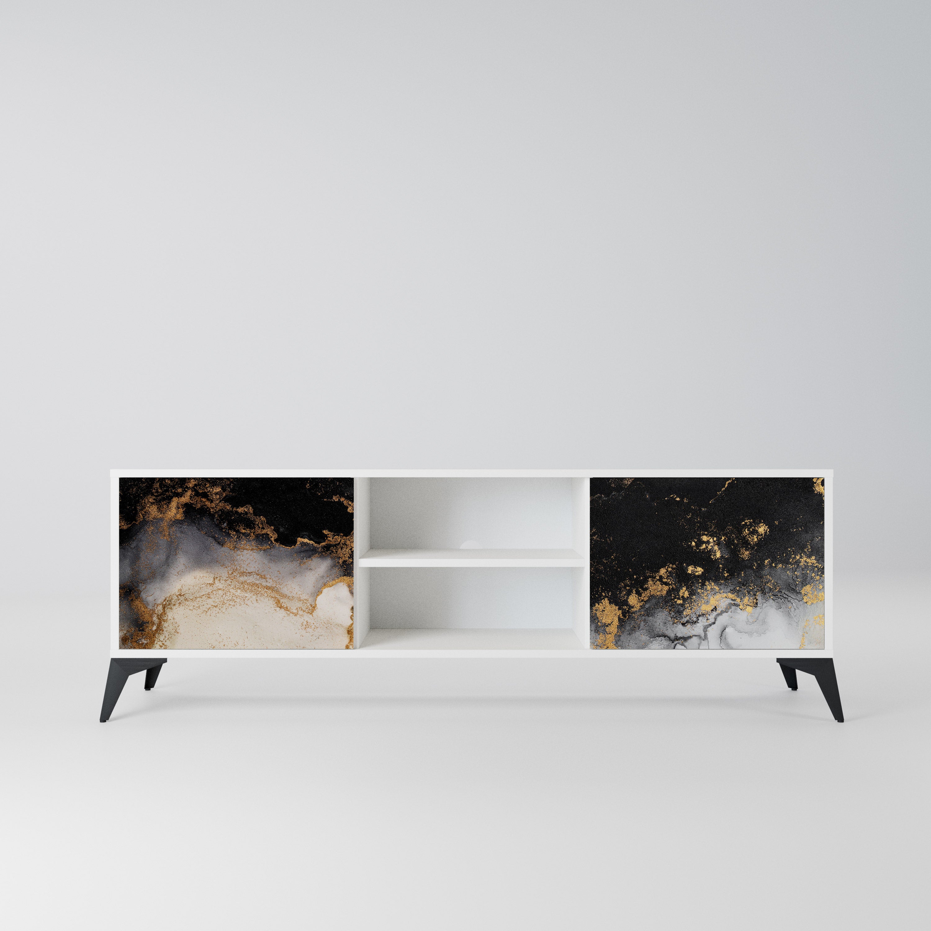 MARBLE OF TOMMORROW Szafka RTV 2-drzwiowa korpus Biały