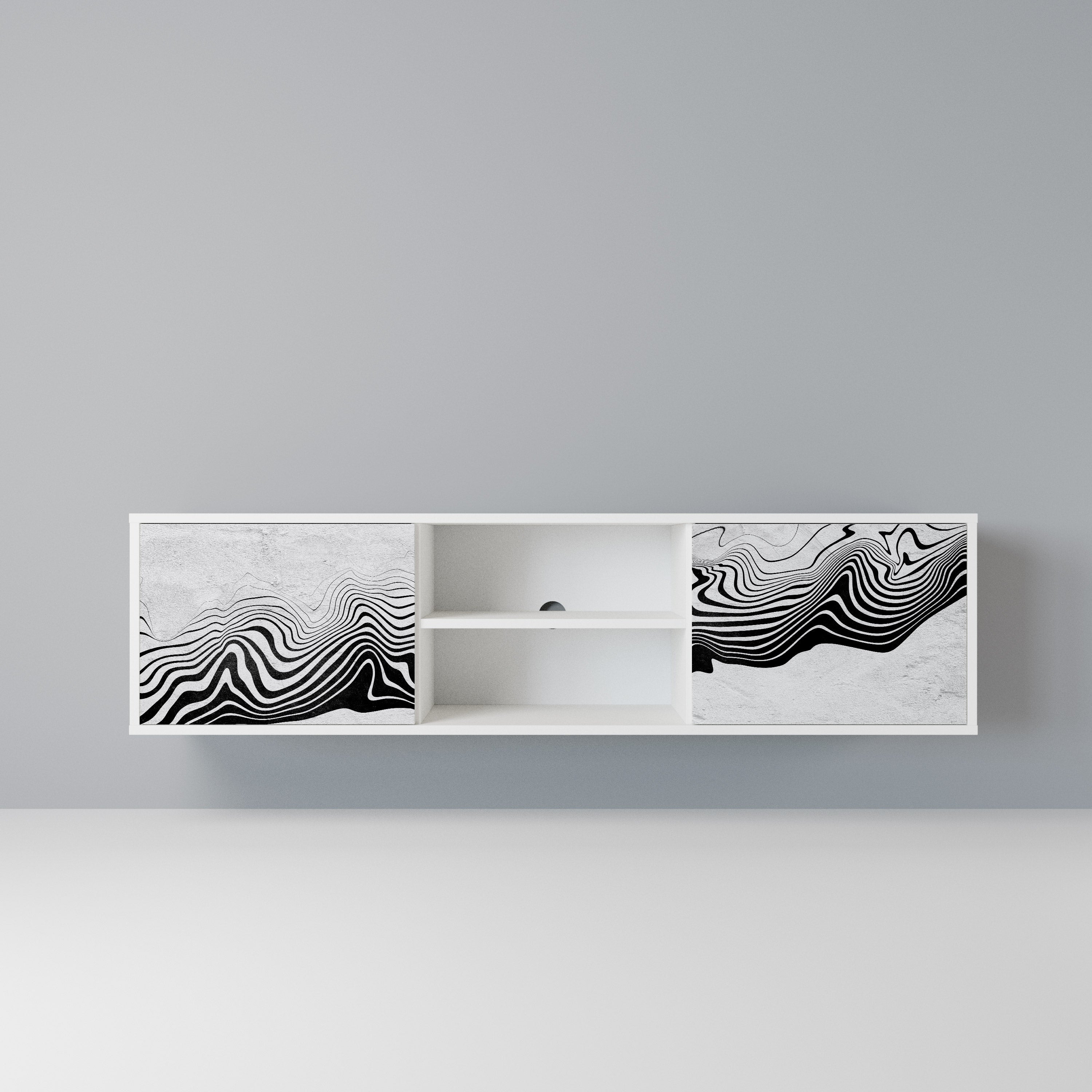 MONOCHROME MIRAGE Szafka RTV 2-drzwiowa korpus Biały