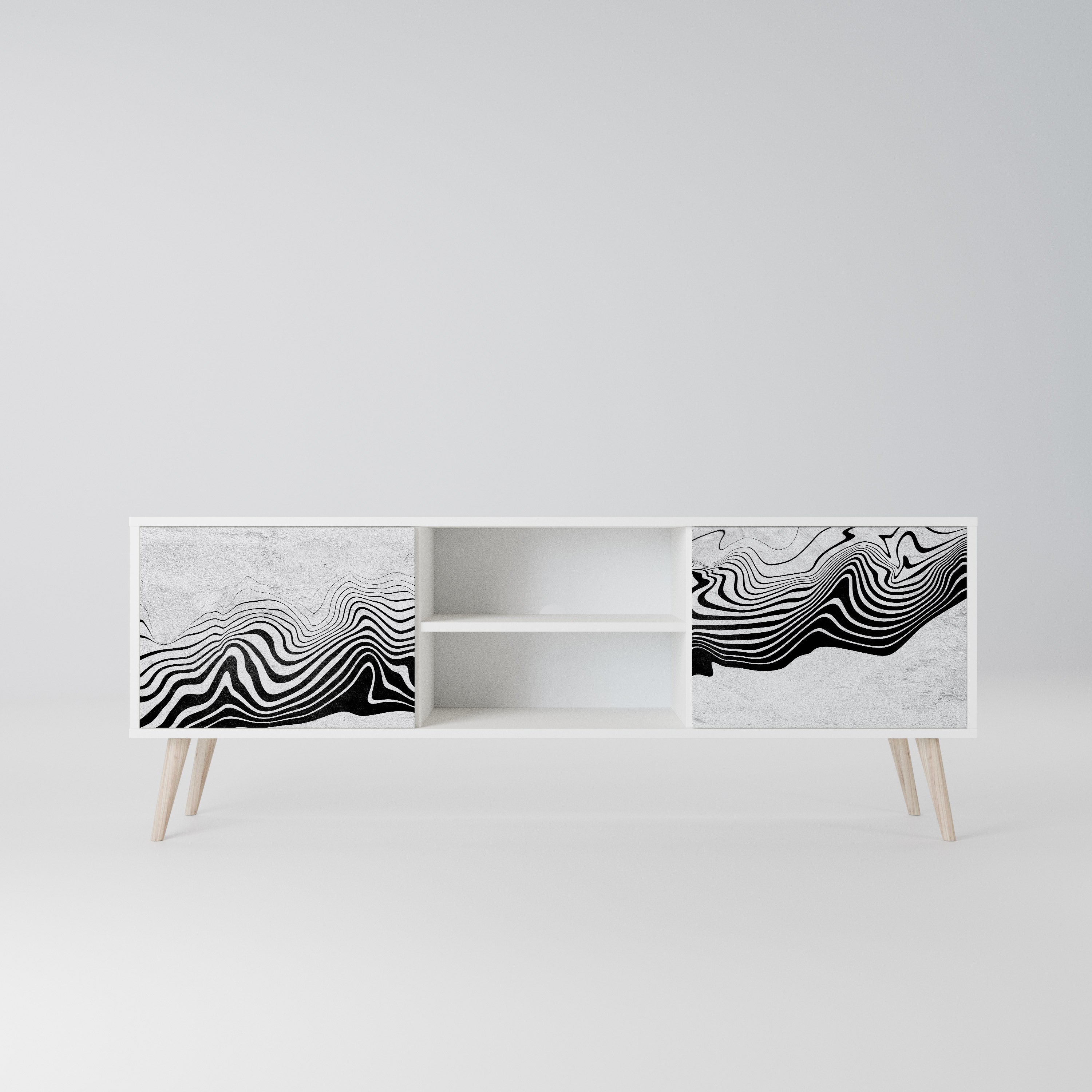 MONOCHROME MIRAGE Szafka RTV 2-drzwiowa korpus Biały