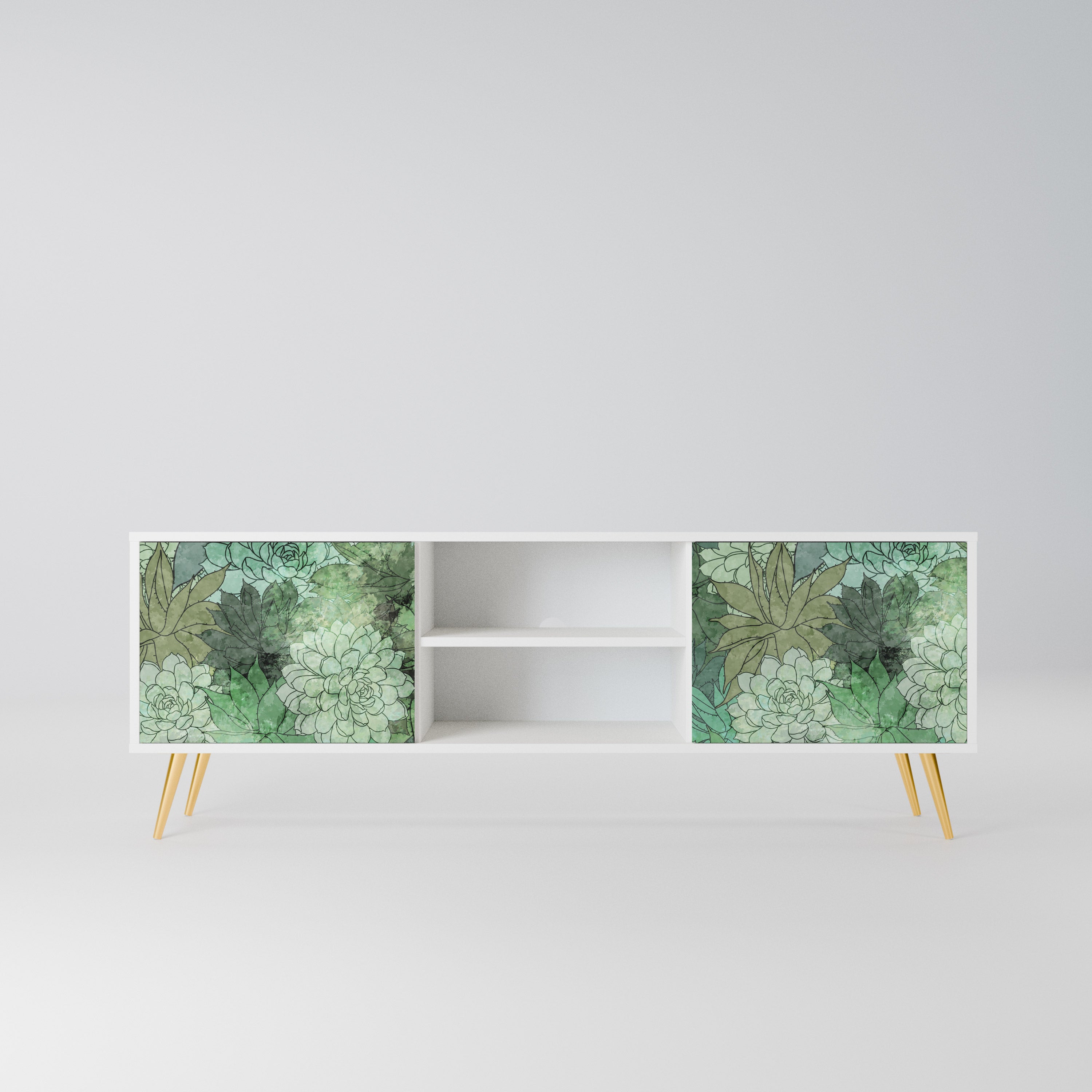 SUCCULENT CLUSTER Szafka RTV 2-drzwiowa korpus Biały