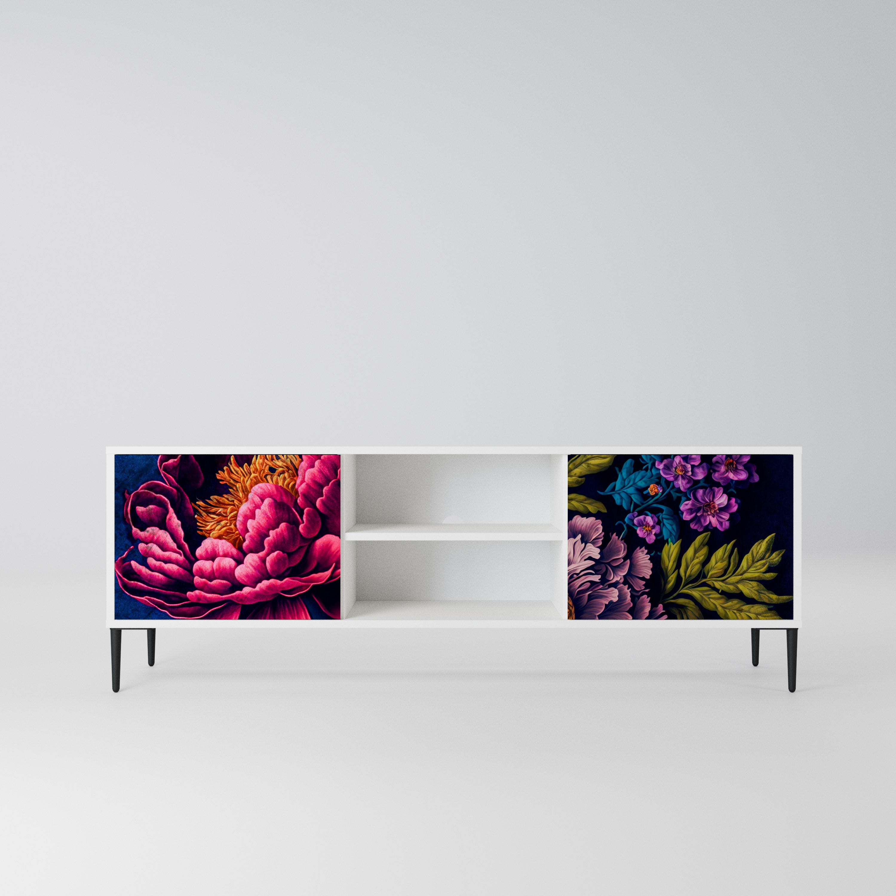 BLOOMING ELEGANCE Szafka RTV 2-drzwiowa korpus Biały