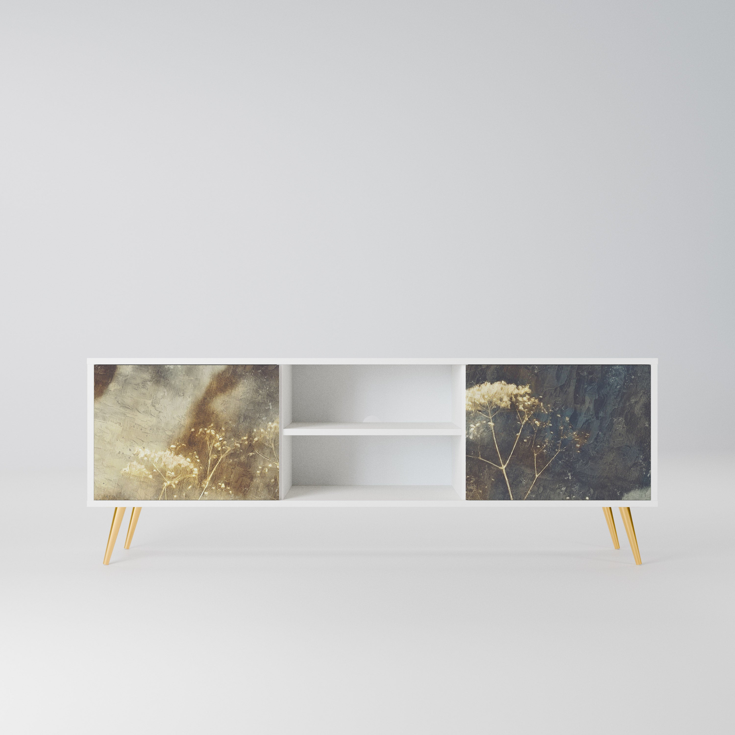 GENTLE POWER Szafka RTV 2-drzwiowa korpus Biały