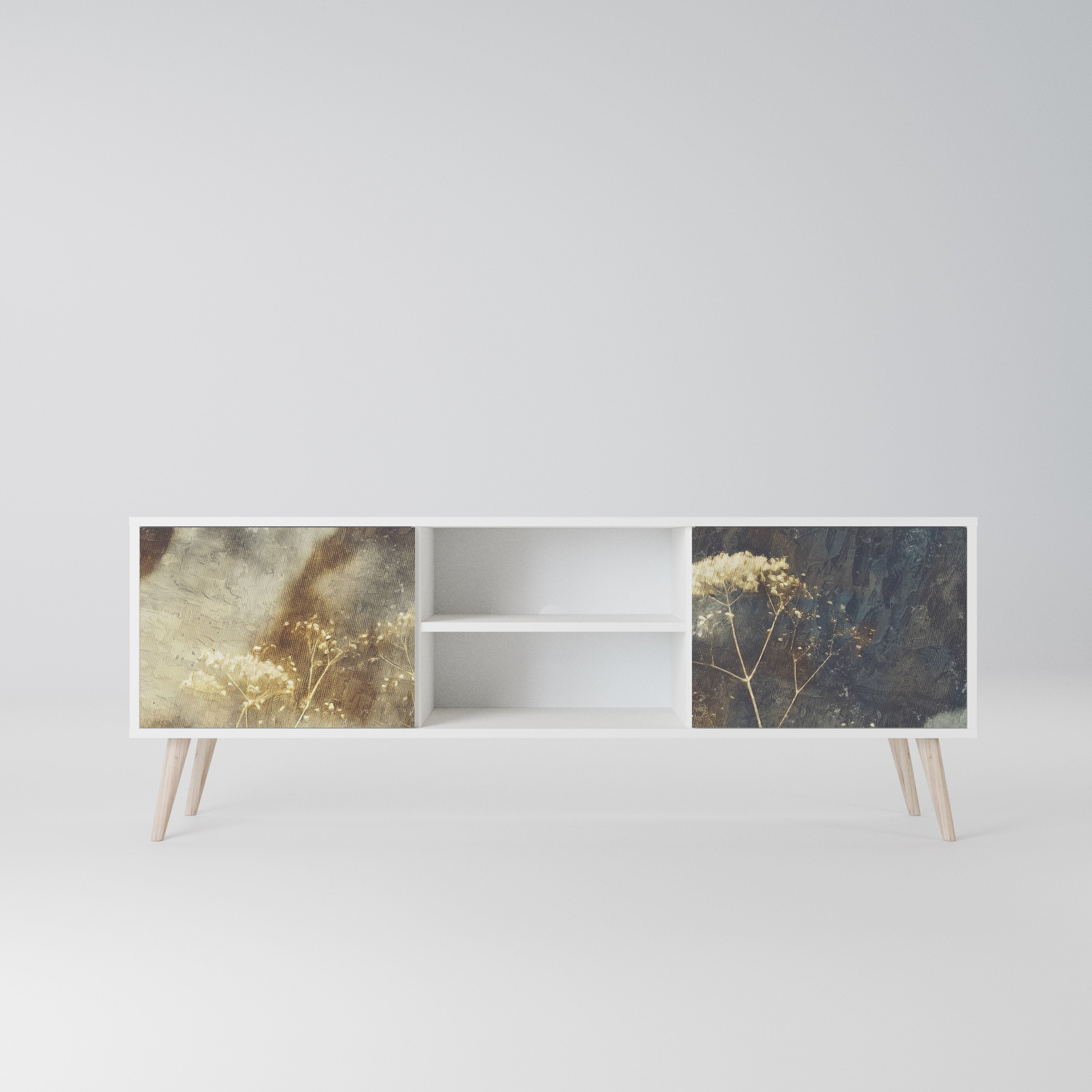 GENTLE POWER Szafka RTV 2-drzwiowa korpus Biały