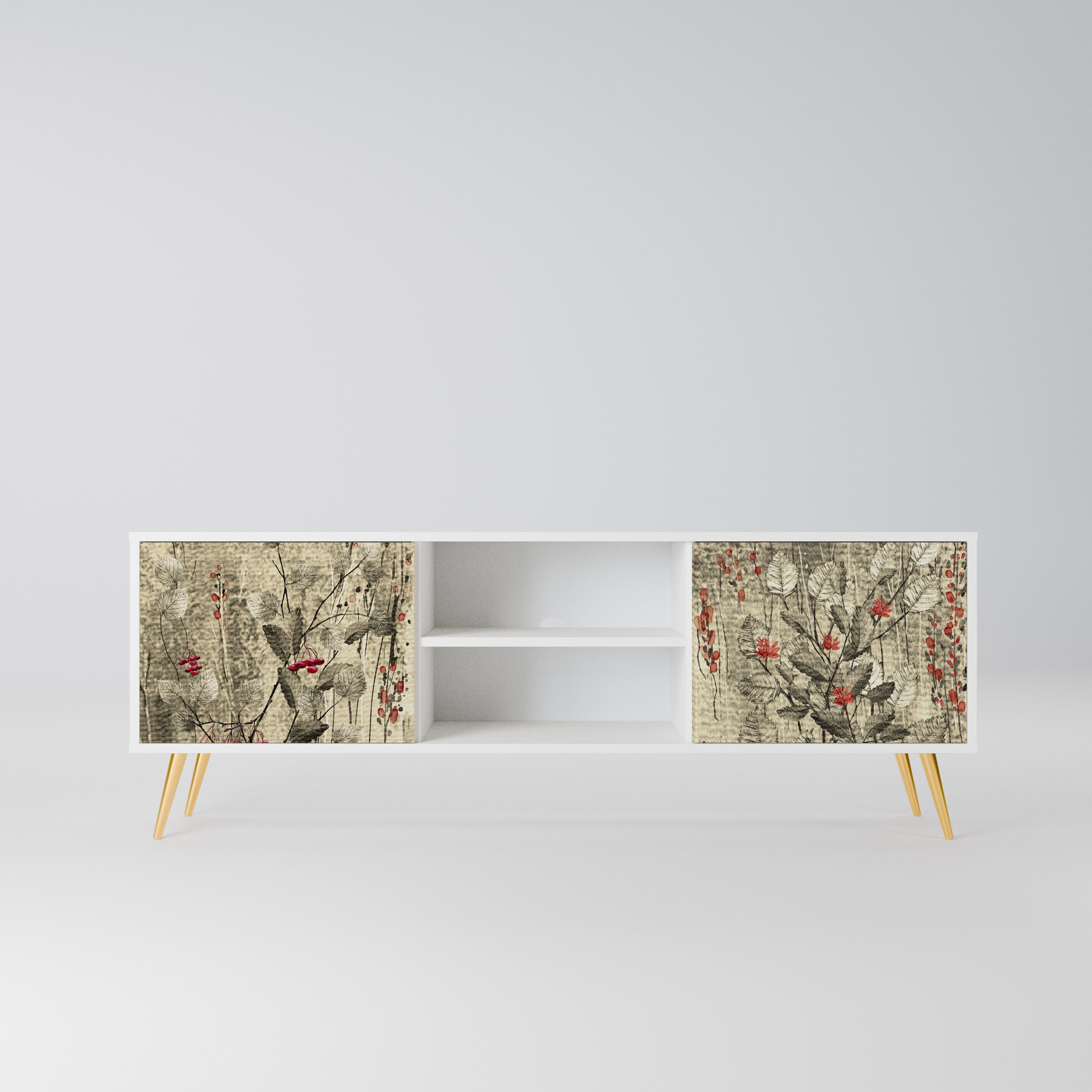 HERBAL GRACE Szafka RTV 2-drzwiowa korpus Biały