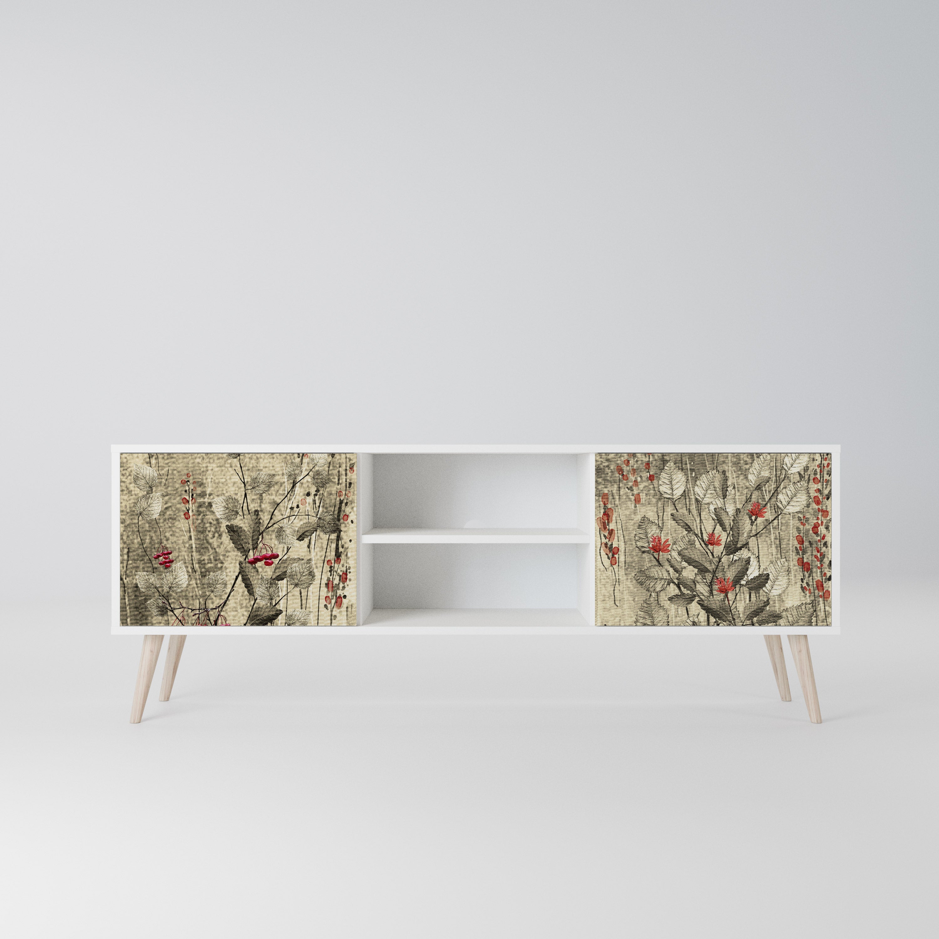 HERBAL GRACE Szafka RTV 2-drzwiowa korpus Biały