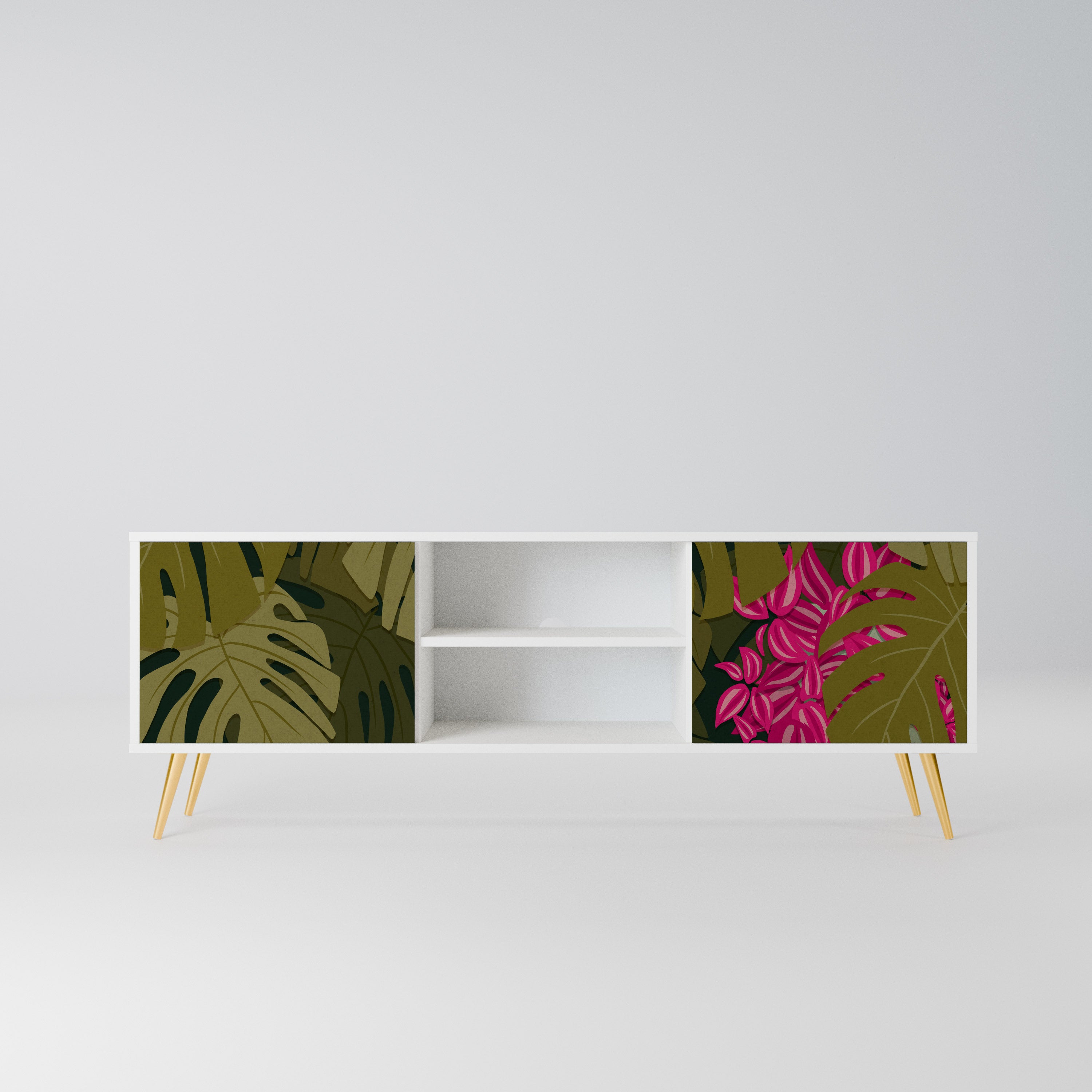 TROPICAL BEAUTY Szafka RTV 2-drzwiowa korpus Biały