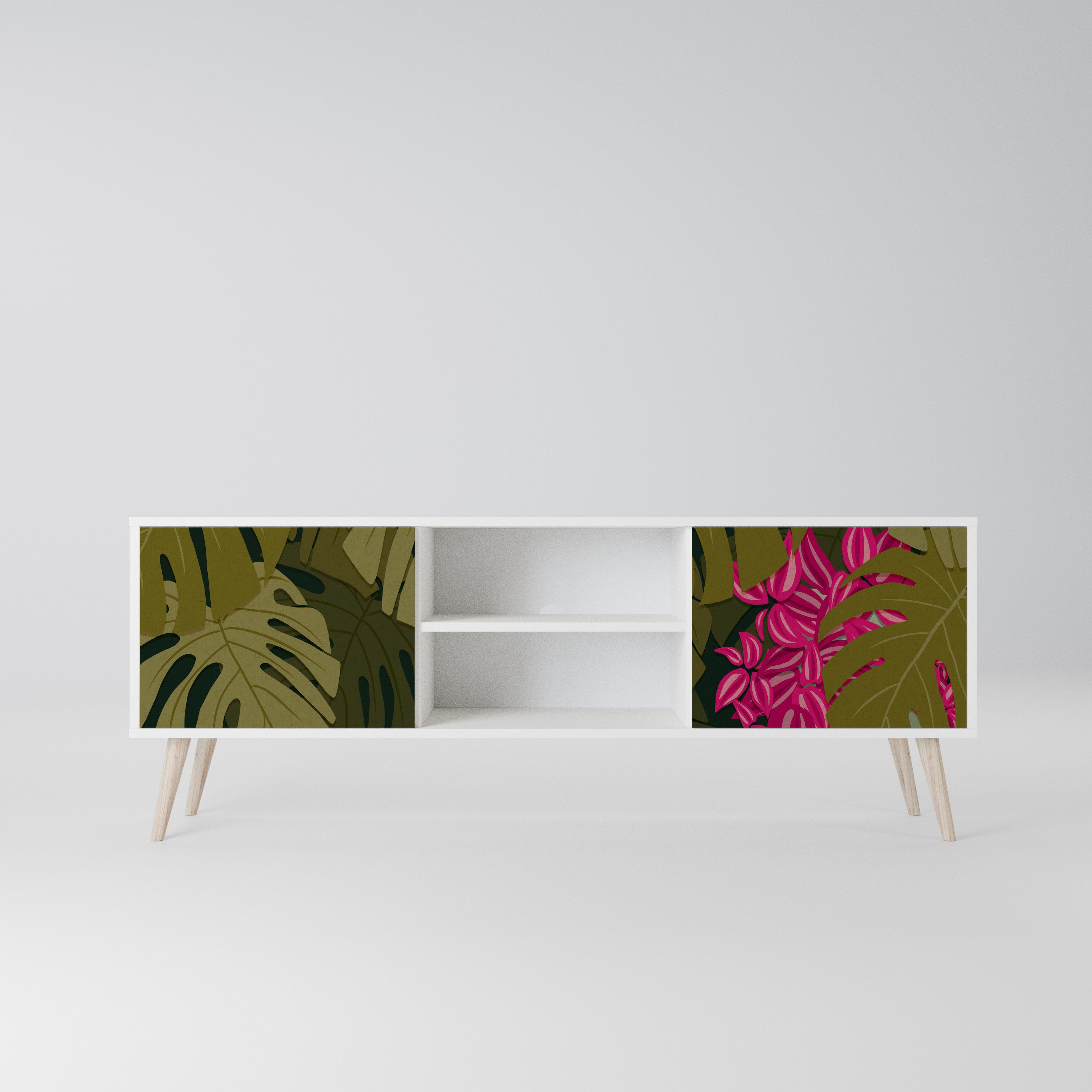 TROPICAL BEAUTY Szafka RTV 2-drzwiowa korpus Biały