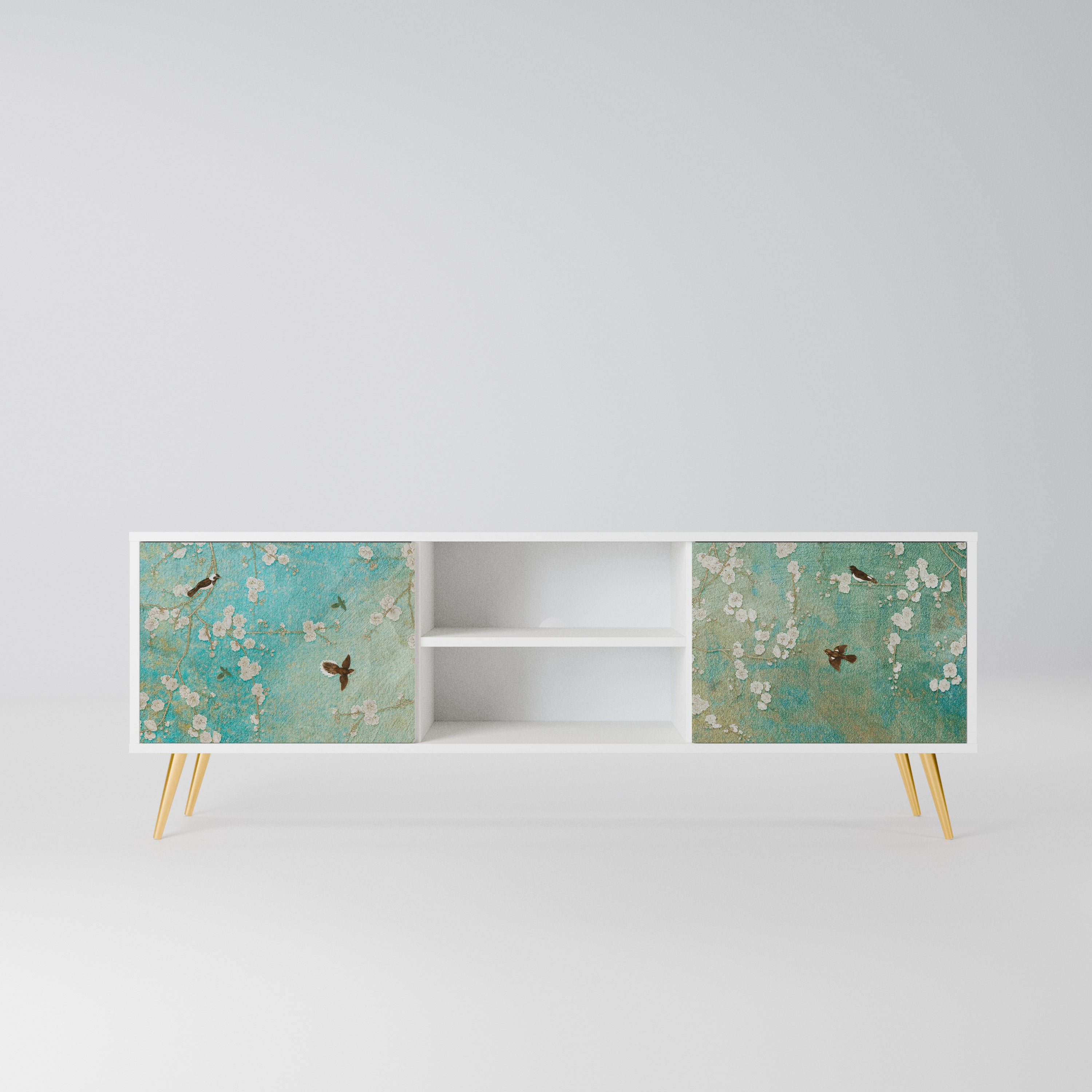 BLOOMING CHARM Szafka RTV 2-drzwiowa korpus Biały