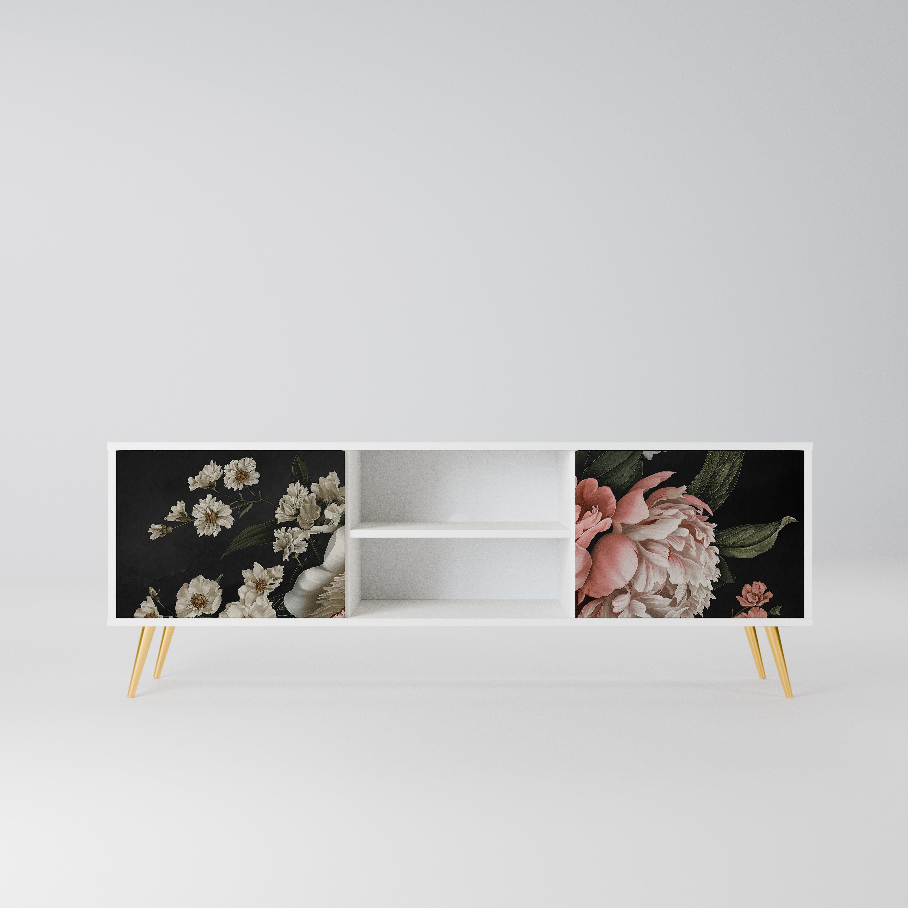 LUSH ELEGANCE Szafka RTV 2-drzwiowa korpus Biały