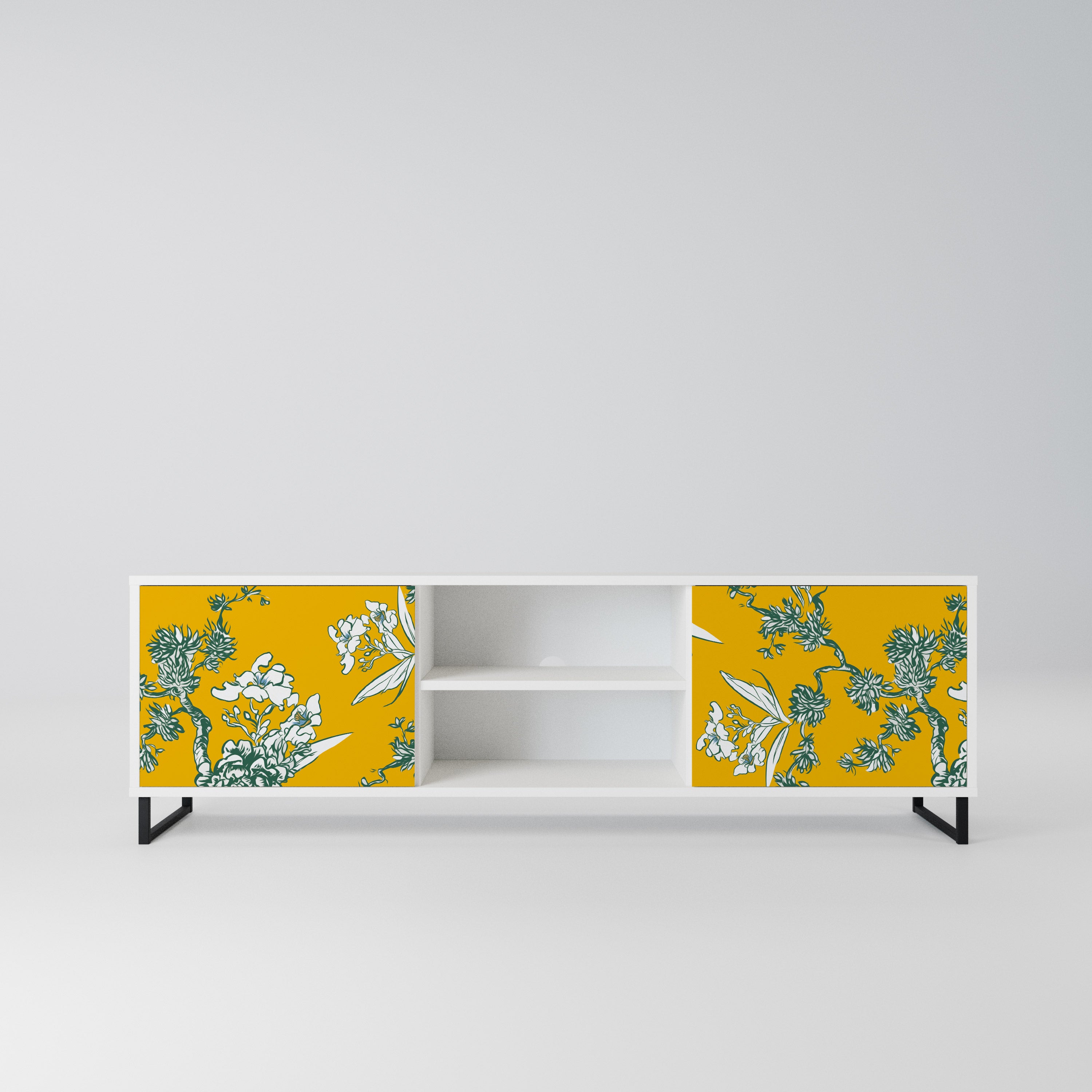 YELLOW CHINOISERIE Szafka RTV 2-drzwiowa korpus Biały