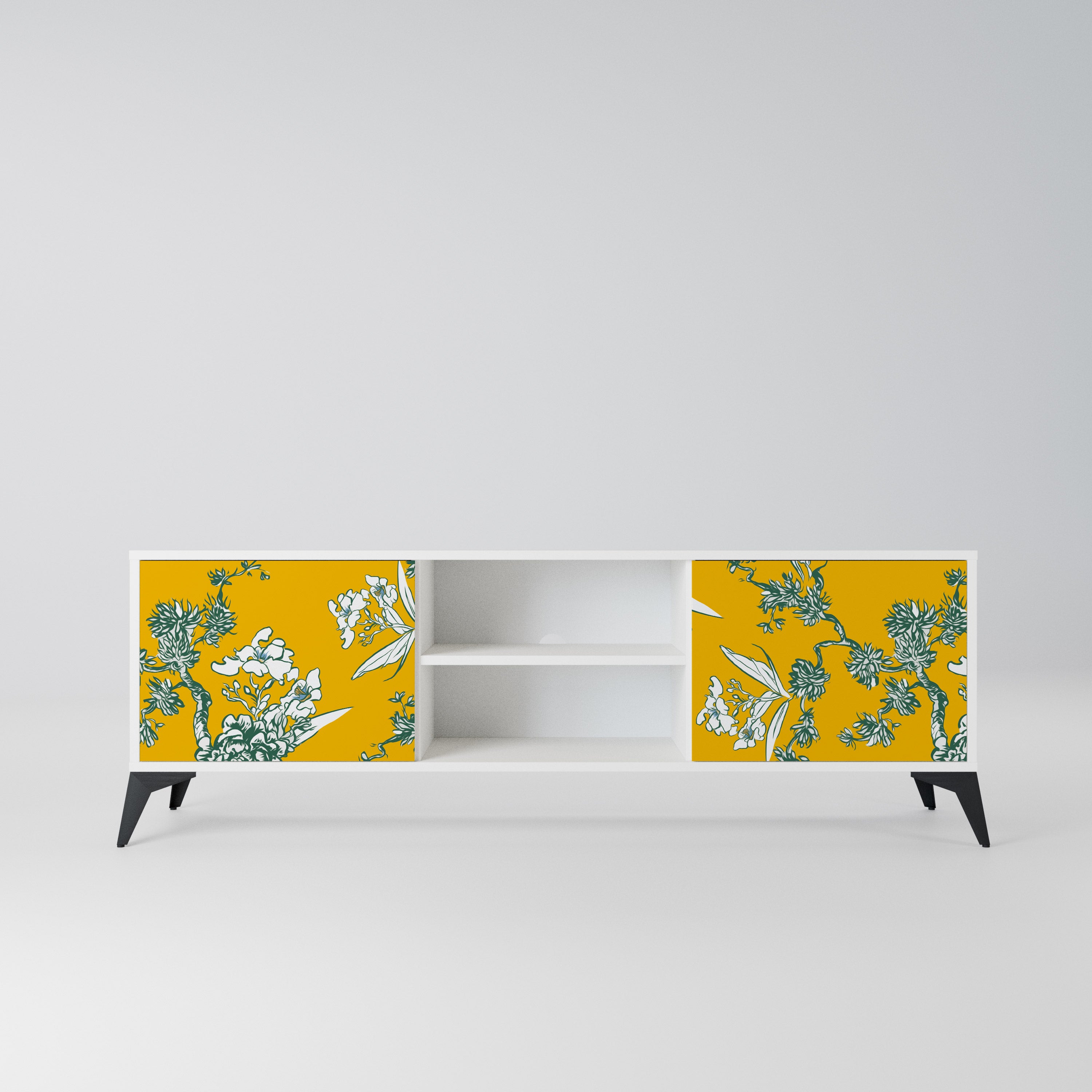 YELLOW CHINOISERIE Szafka RTV 2-drzwiowa korpus Biały