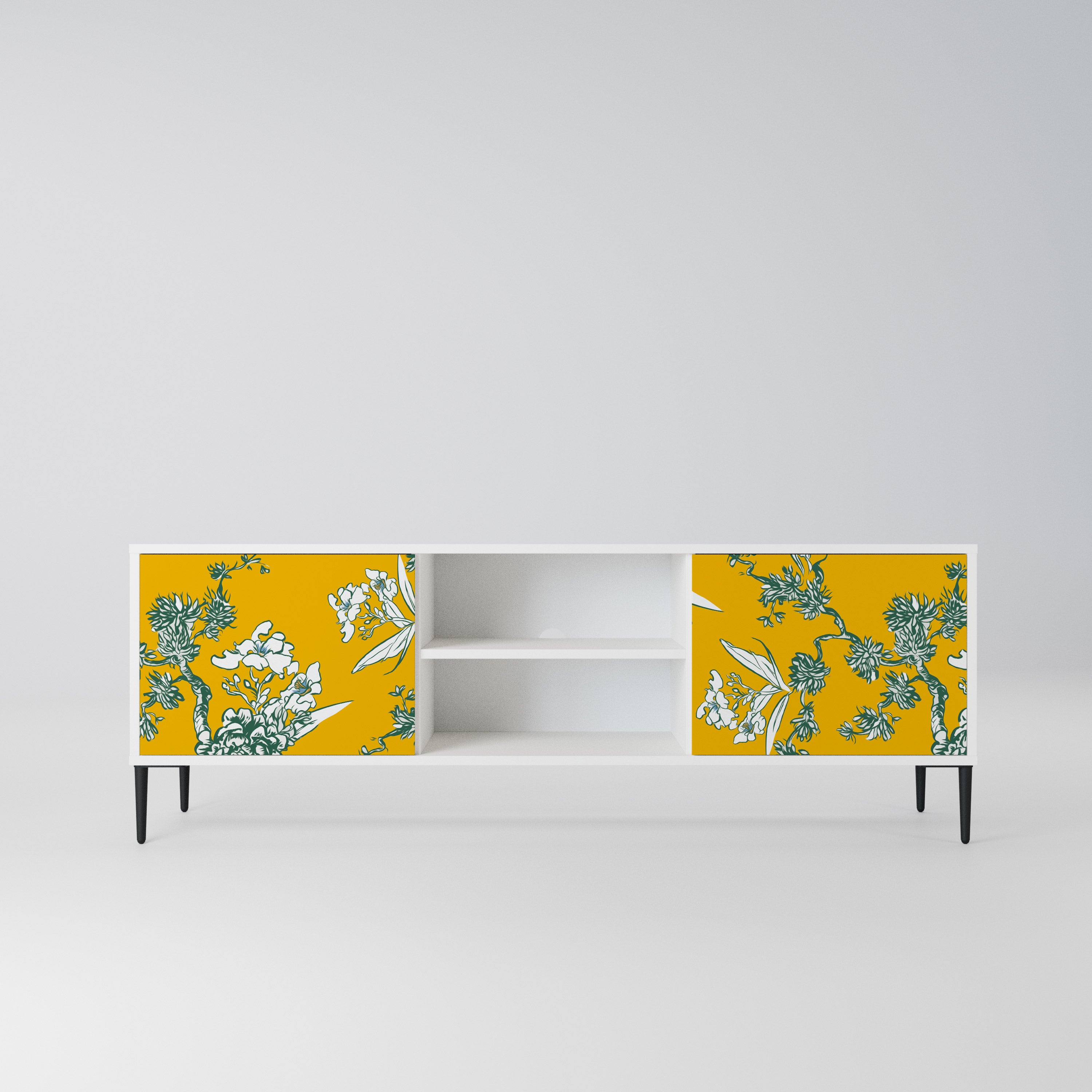 YELLOW CHINOISERIE Szafka RTV 2-drzwiowa korpus Biały