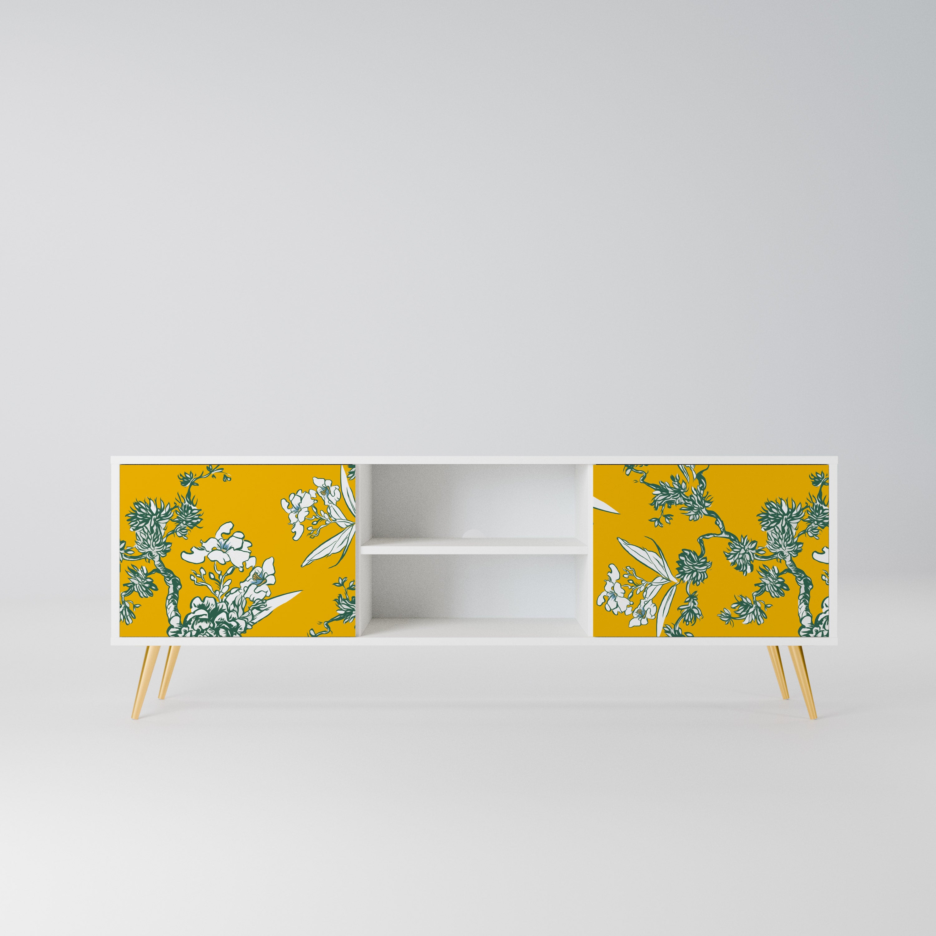 YELLOW CHINOISERIE Szafka RTV 2-drzwiowa korpus Biały