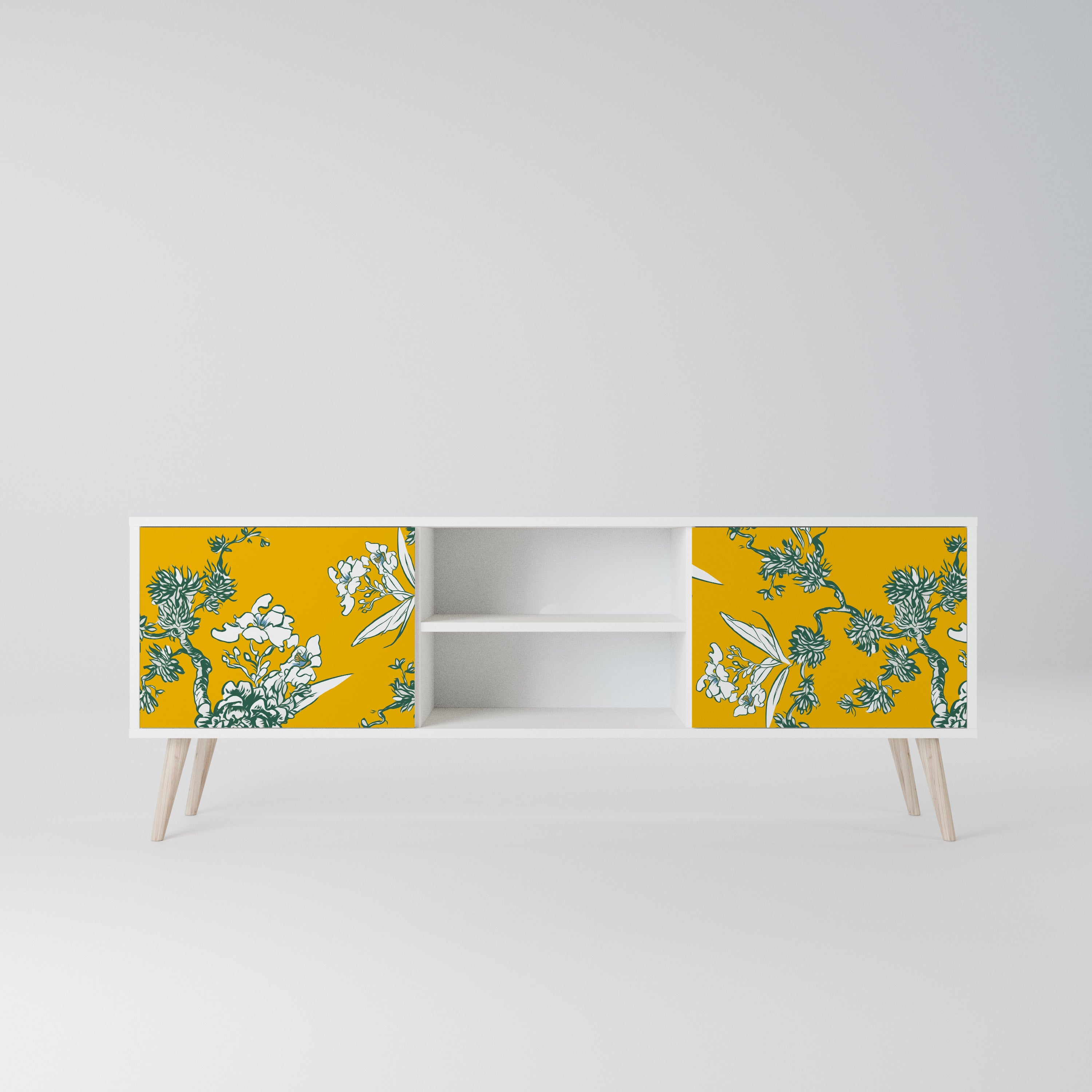 YELLOW CHINOISERIE Szafka RTV 2-drzwiowa korpus Biały