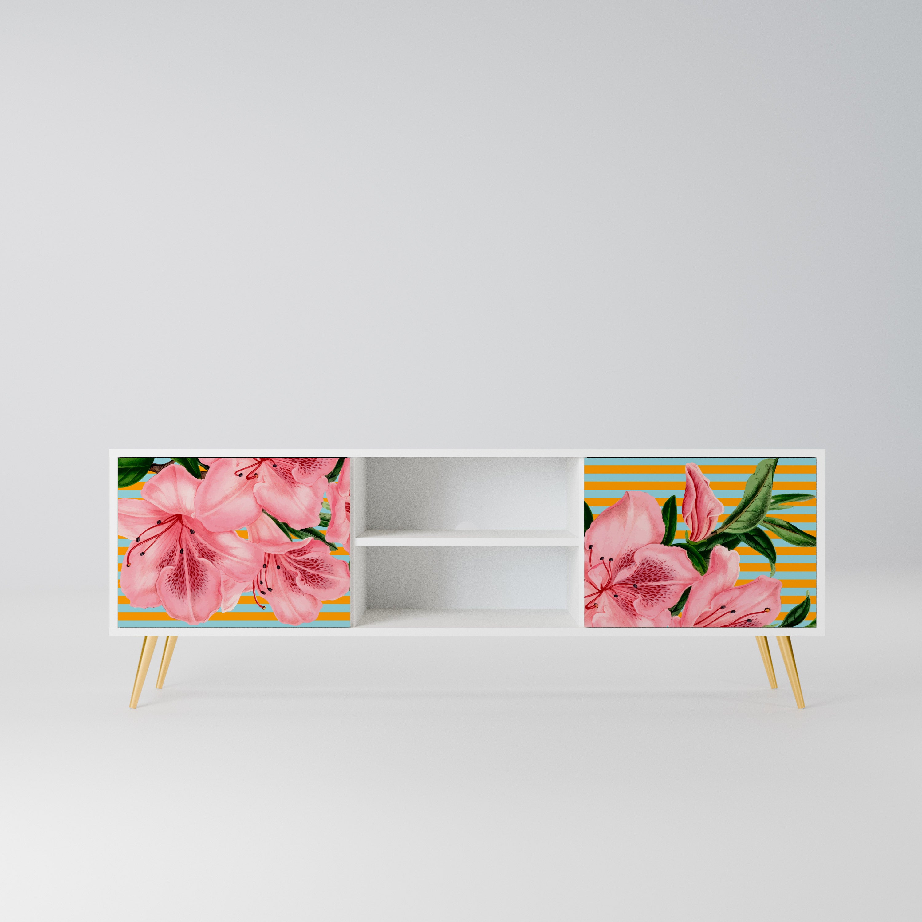 FRAGILE BEAUTY Szafka RTV 2-drzwiowa korpus Biały