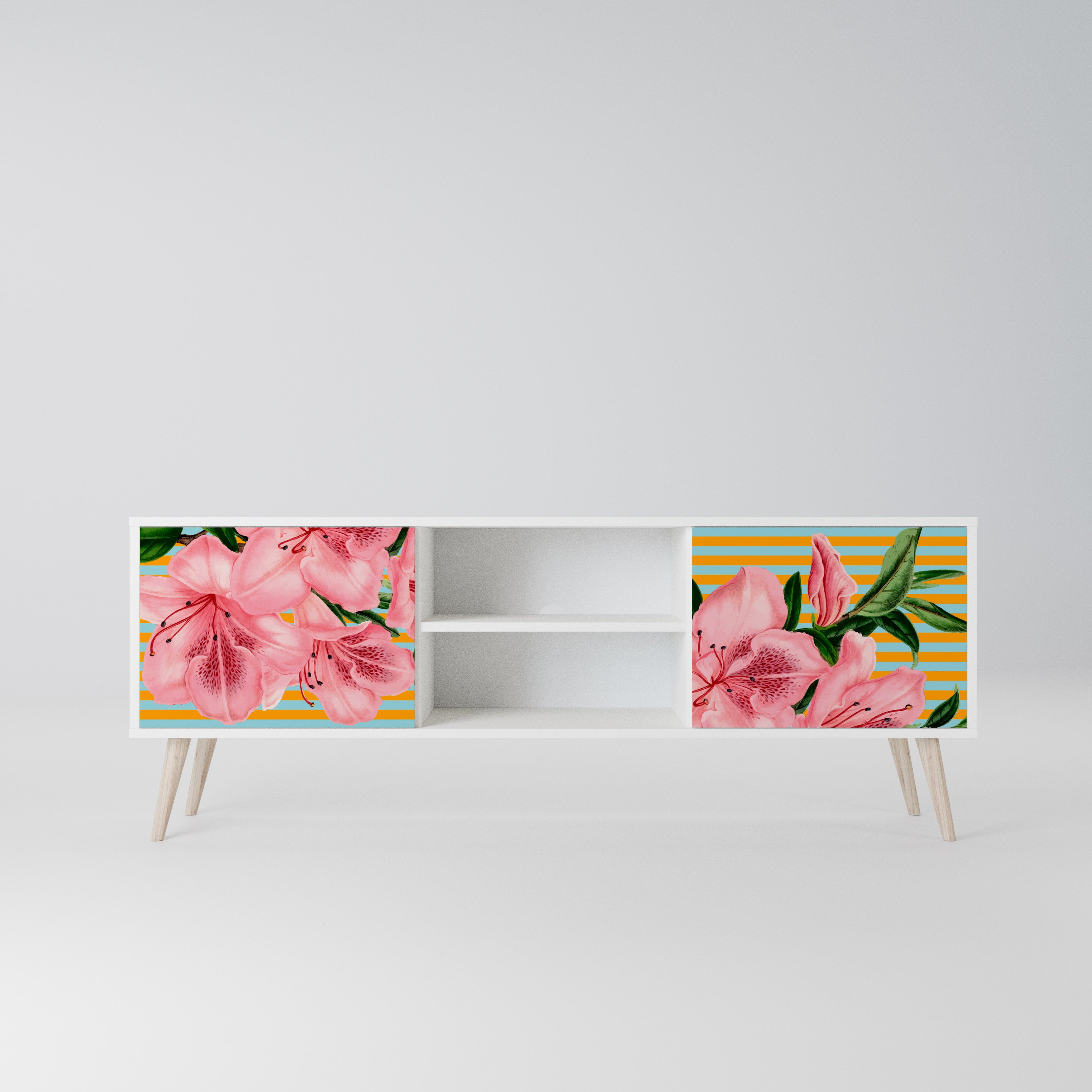 FRAGILE BEAUTY Szafka RTV 2-drzwiowa korpus Biały