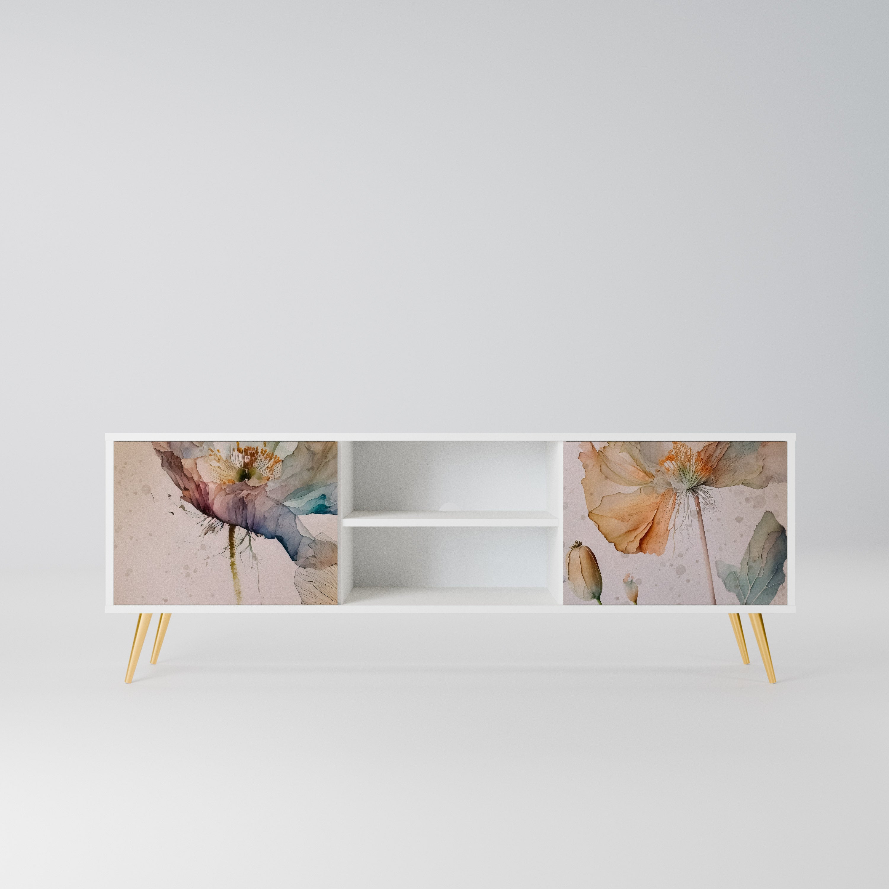 SOFTEN POPPY Szafka RTV 2-drzwiowa korpus Biały