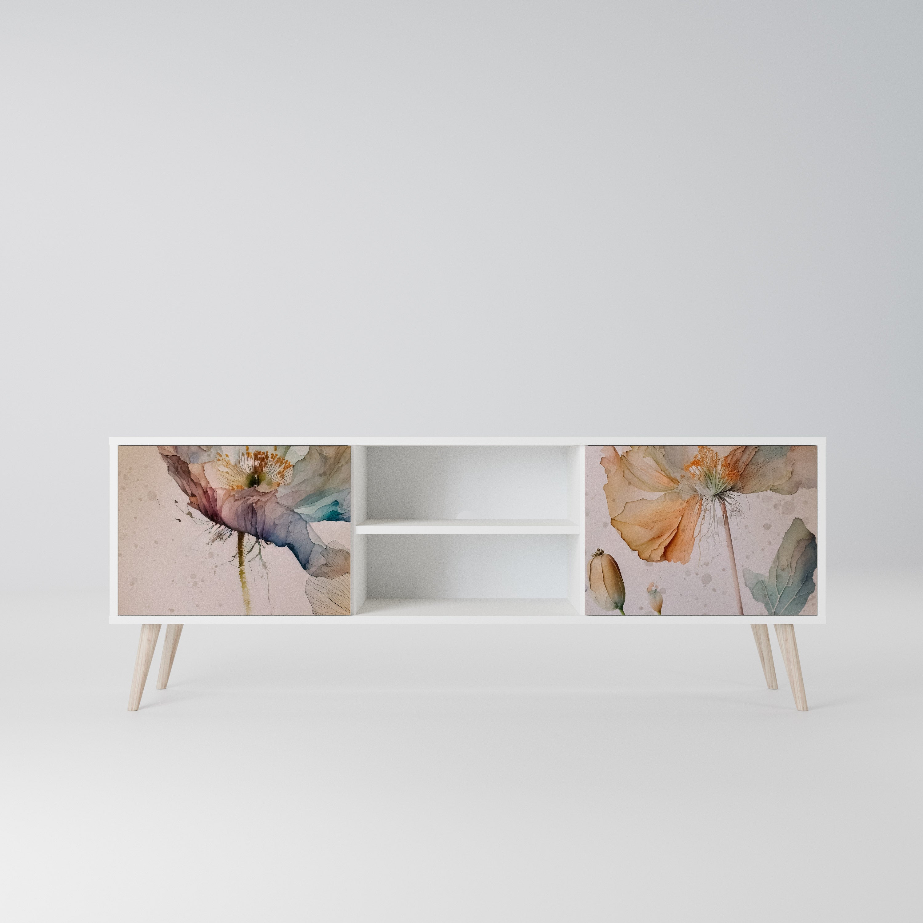 SOFTEN POPPY Szafka RTV 2-drzwiowa korpus Biały