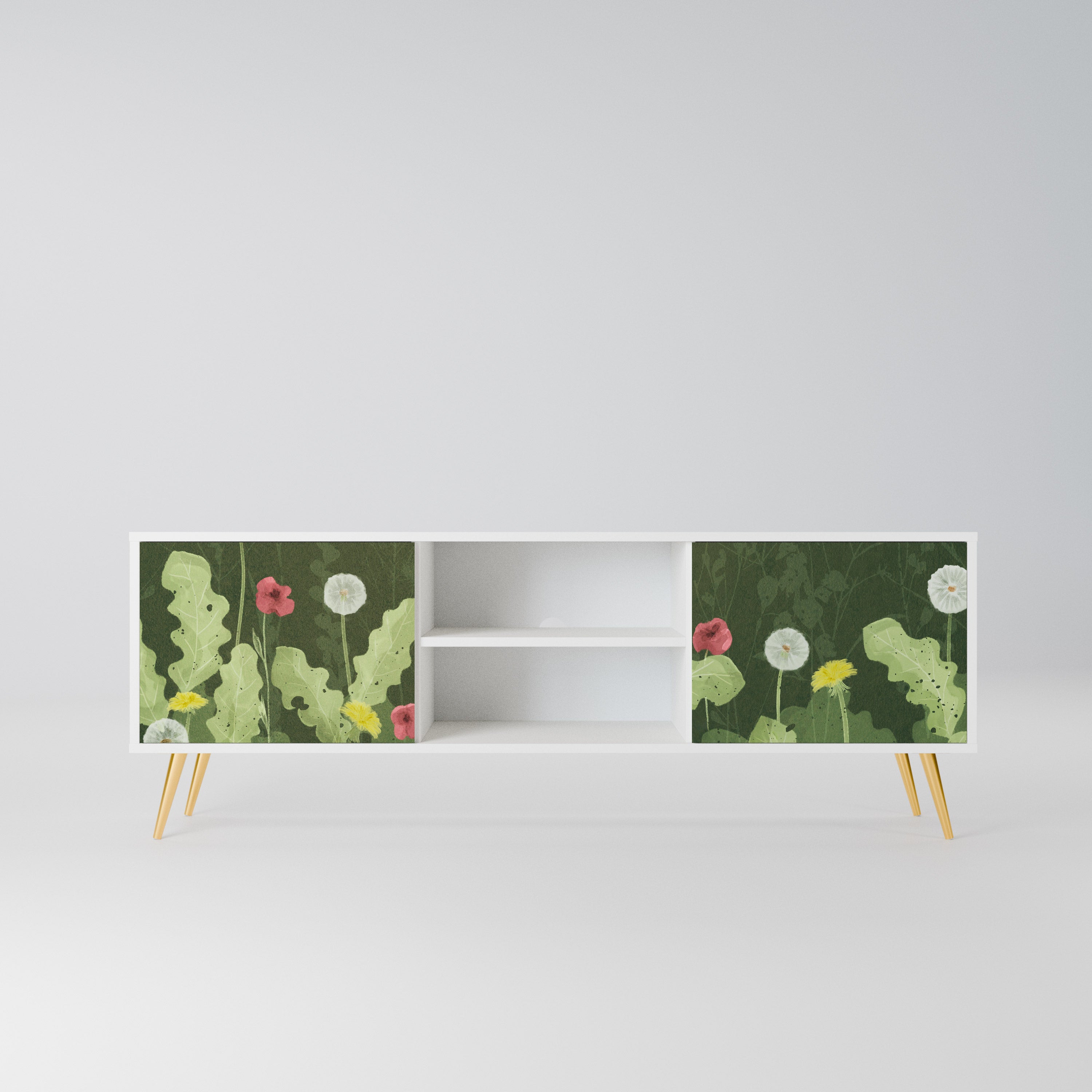 DANDELION AMUSE Szafka RTV 2-drzwiowa korpus Biały