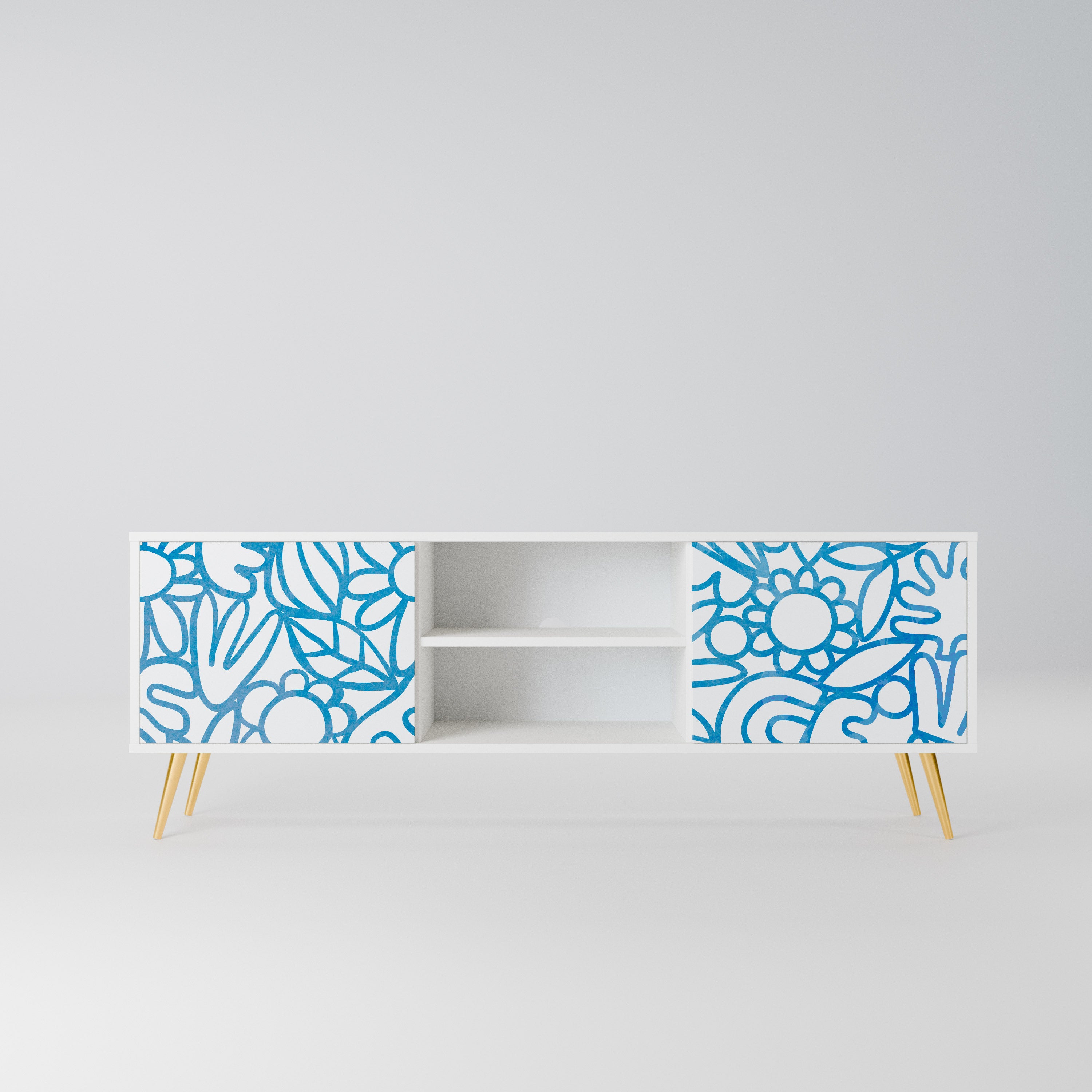 BLOOMY MORNING Szafka RTV 2-drzwiowa korpus Biały