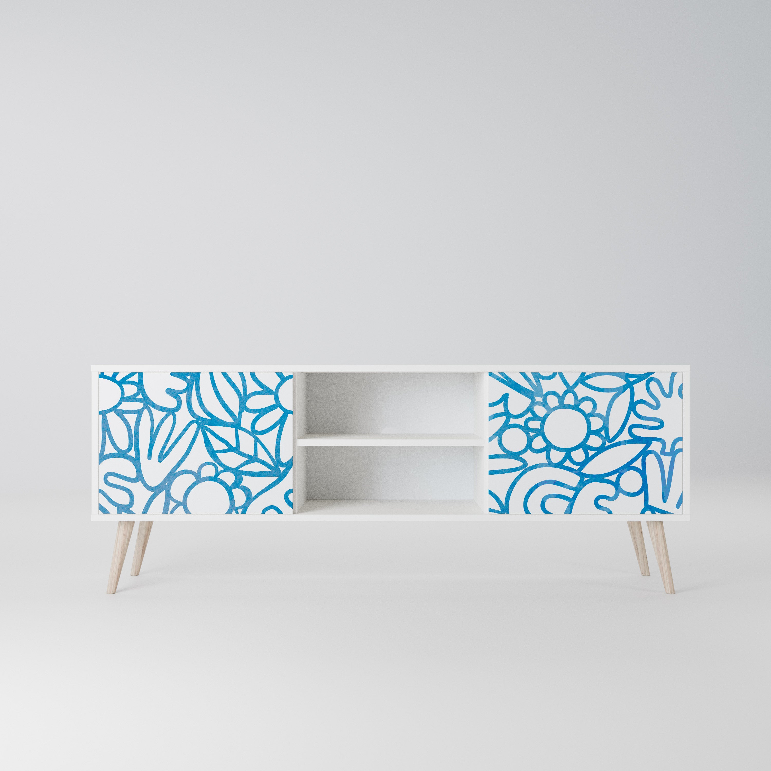 BLOOMY MORNING Szafka RTV 2-drzwiowa korpus Biały