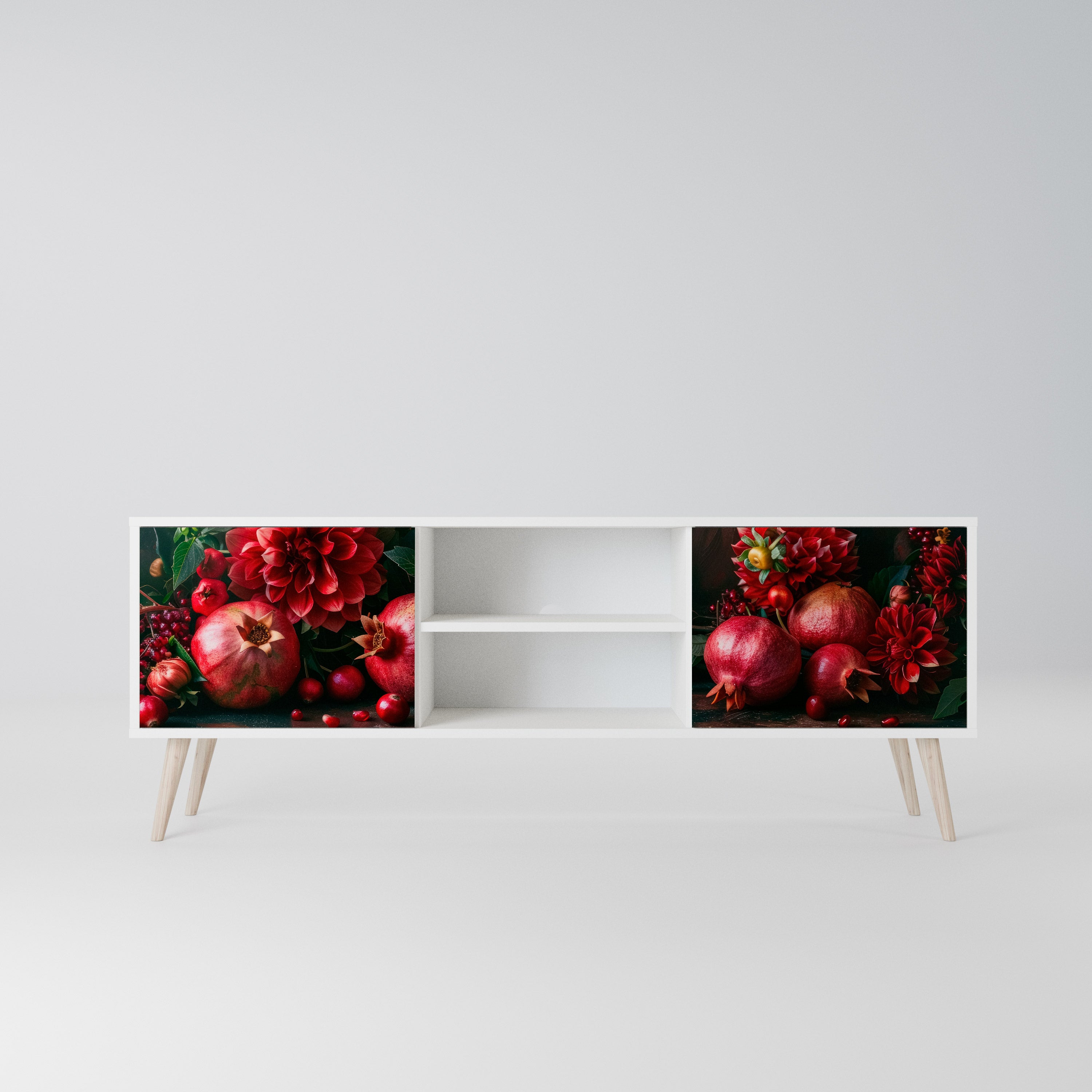 DAHLIAS AND POMEGRANATES Szafka RTV 2-drzwiowa korpus Biały