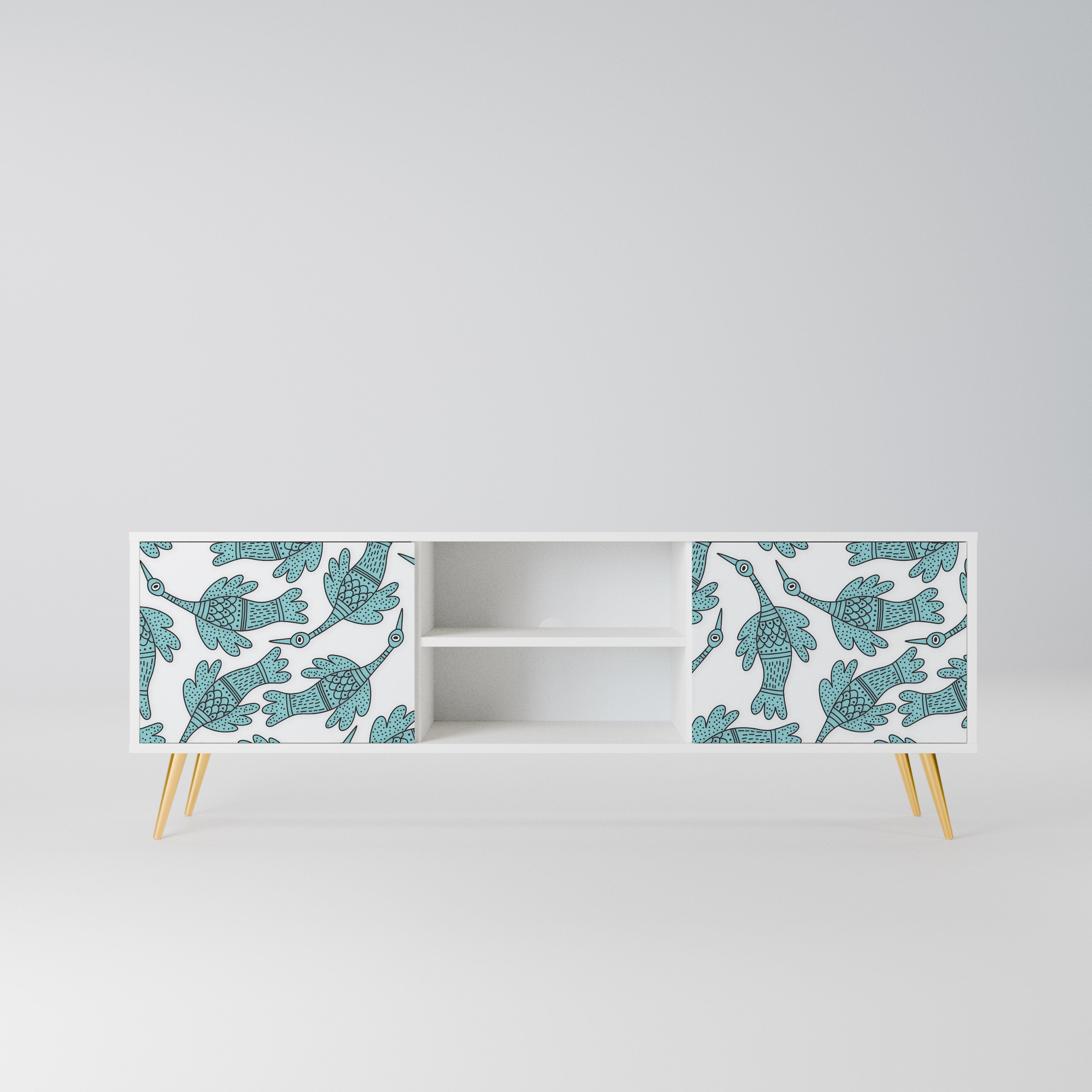 WATERSPOUT SONGIBIRD Szafka RTV 2-drzwiowa korpus Biały