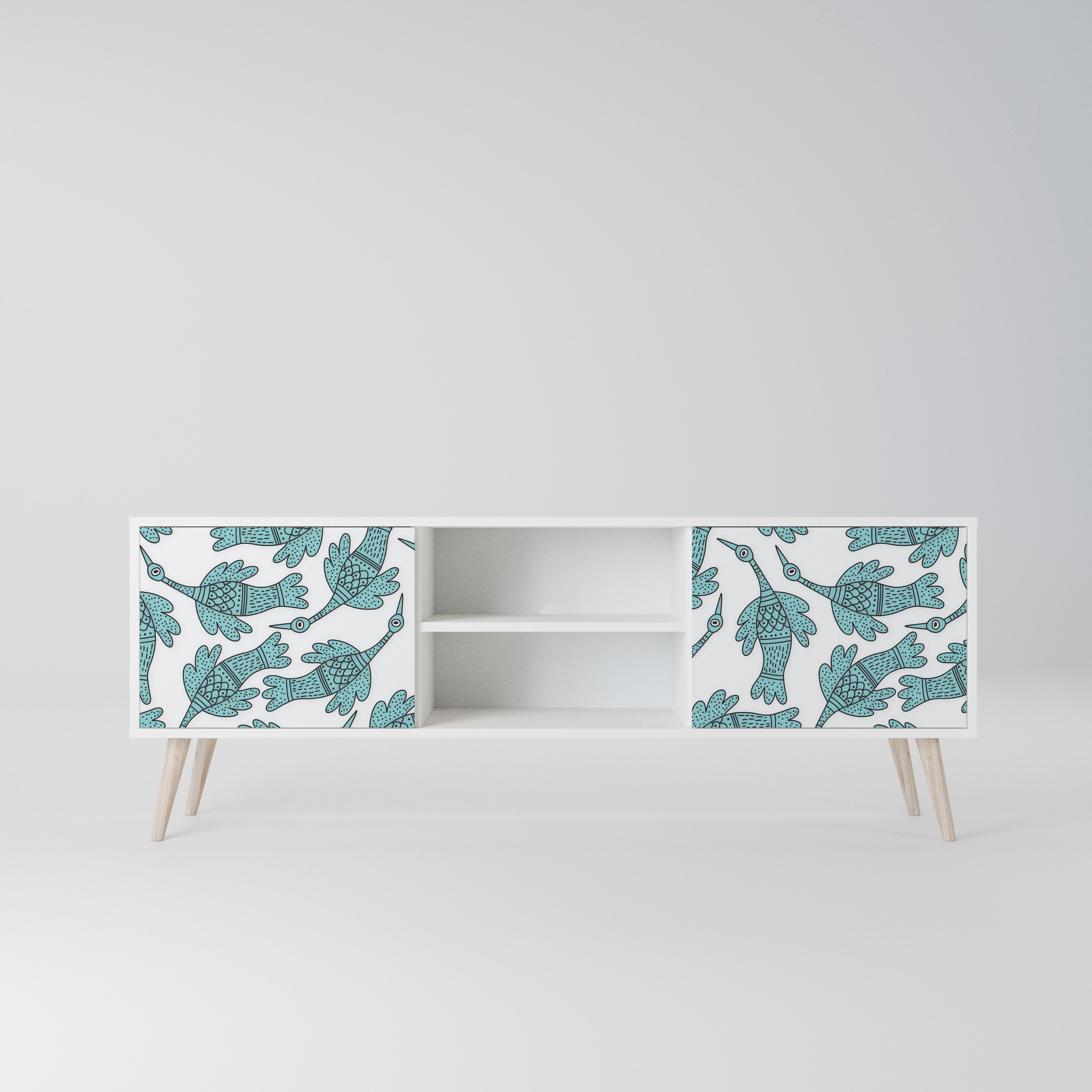 WATERSPOUT SONGIBIRD Szafka RTV 2-drzwiowa korpus Biały