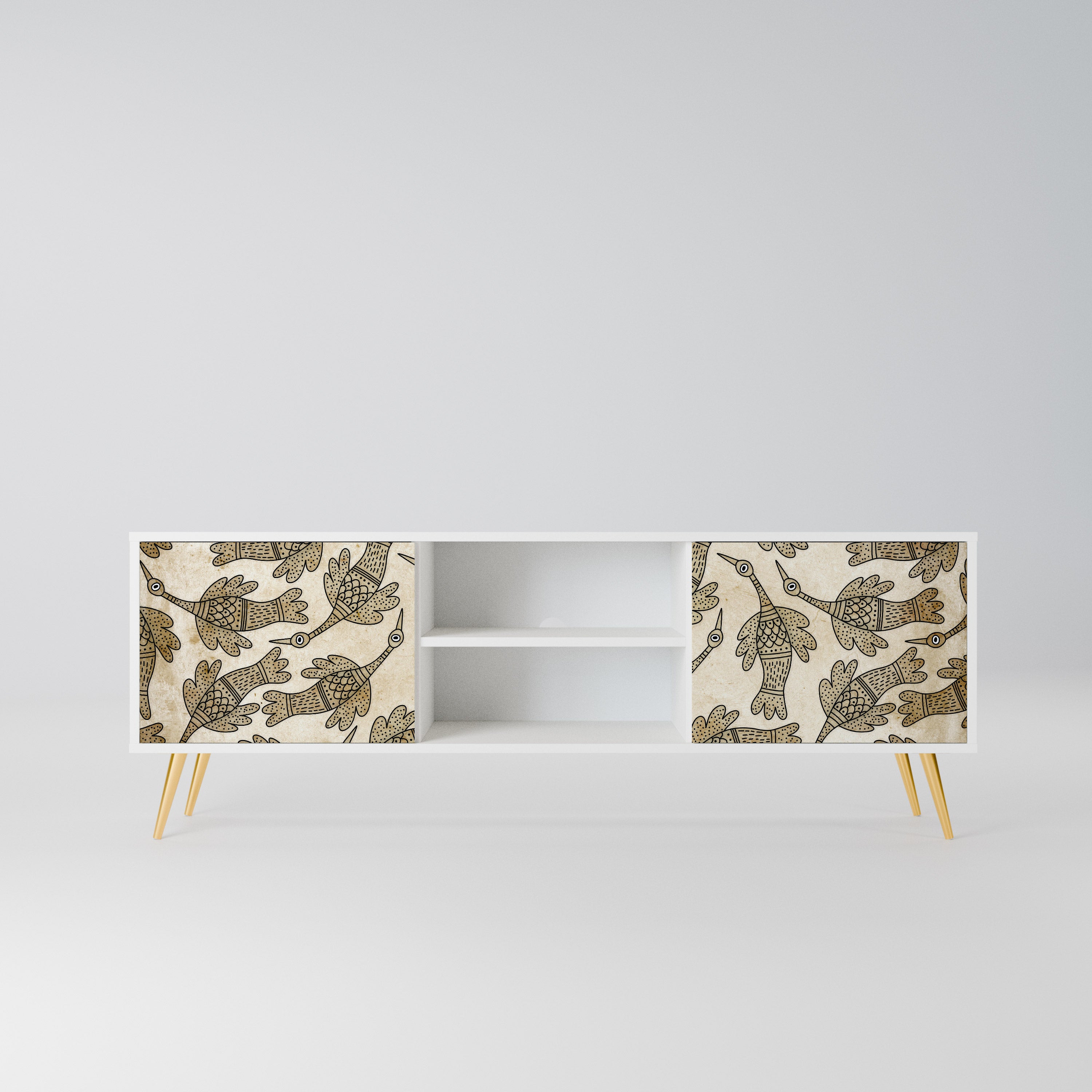 ALMONDINE SONGBIRD Szafka RTV 2-drzwiowa korpus Biały