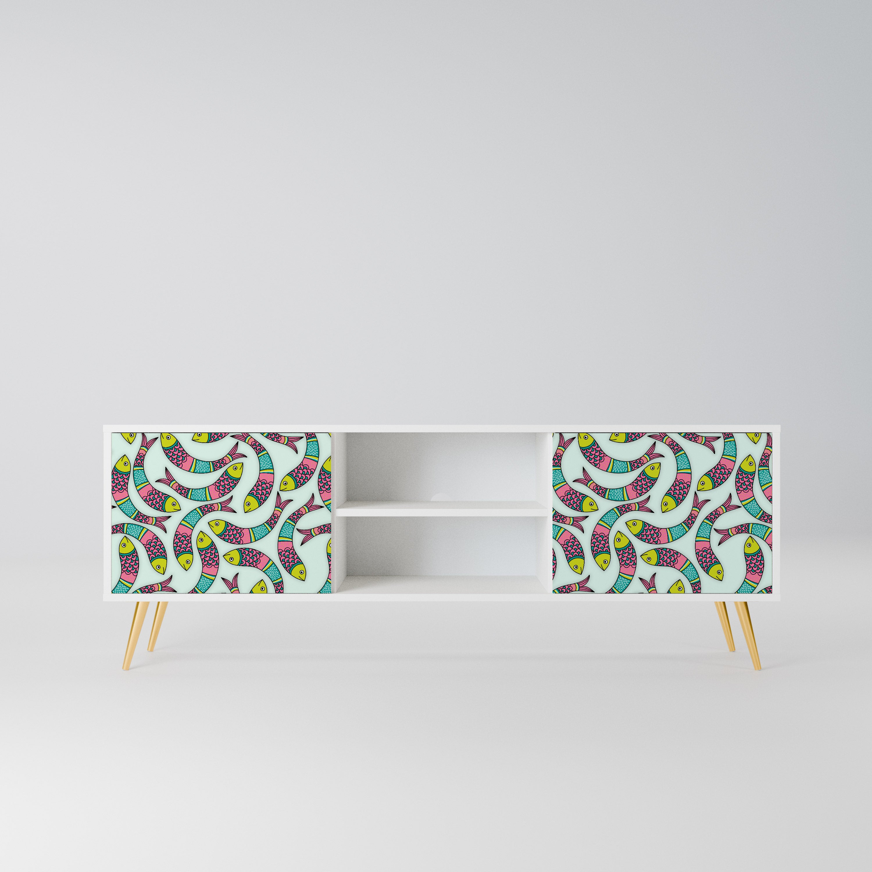 INDIAN FISH Szafka RTV 2-drzwiowa korpus Biały