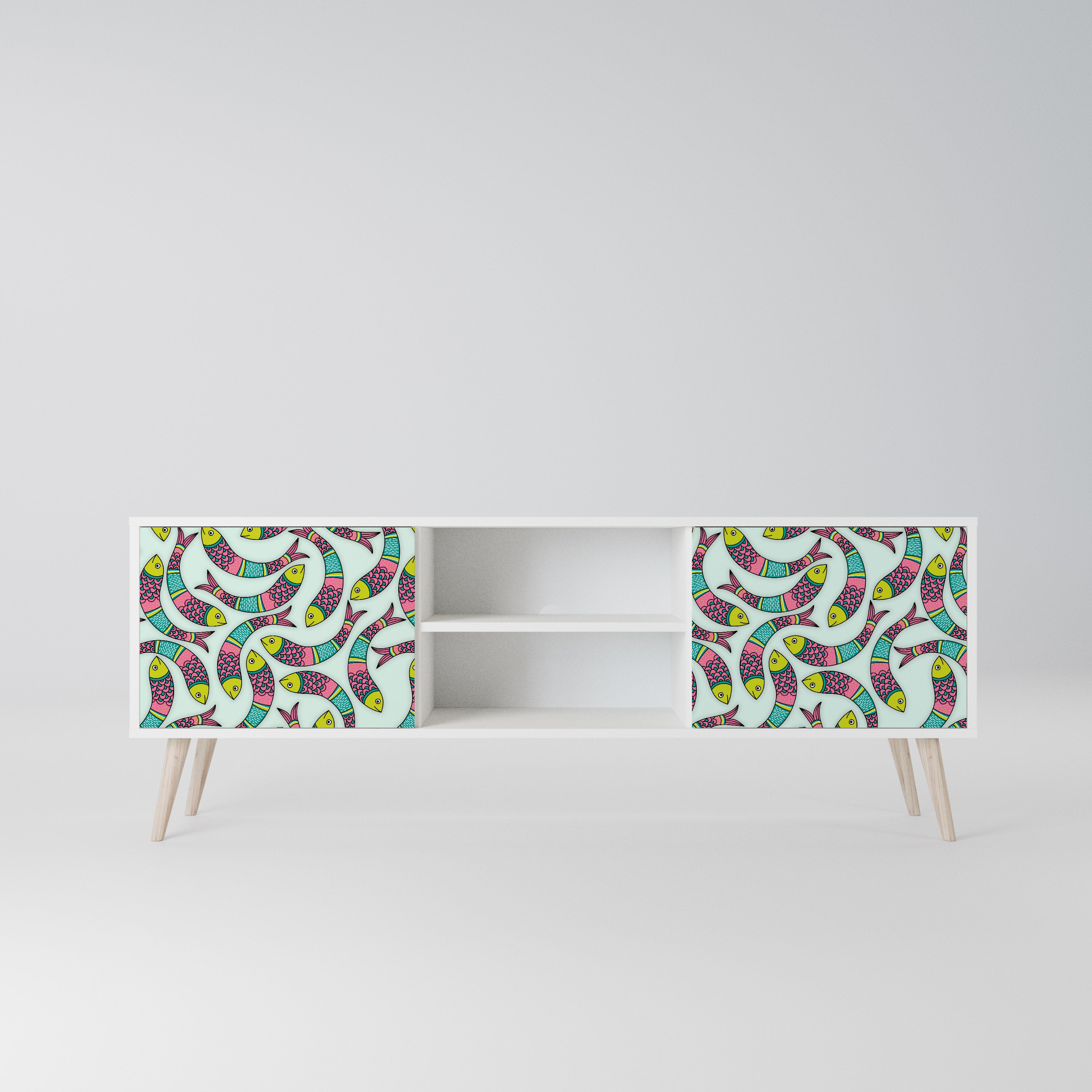 INDIAN FISH Szafka RTV 2-drzwiowa korpus Biały