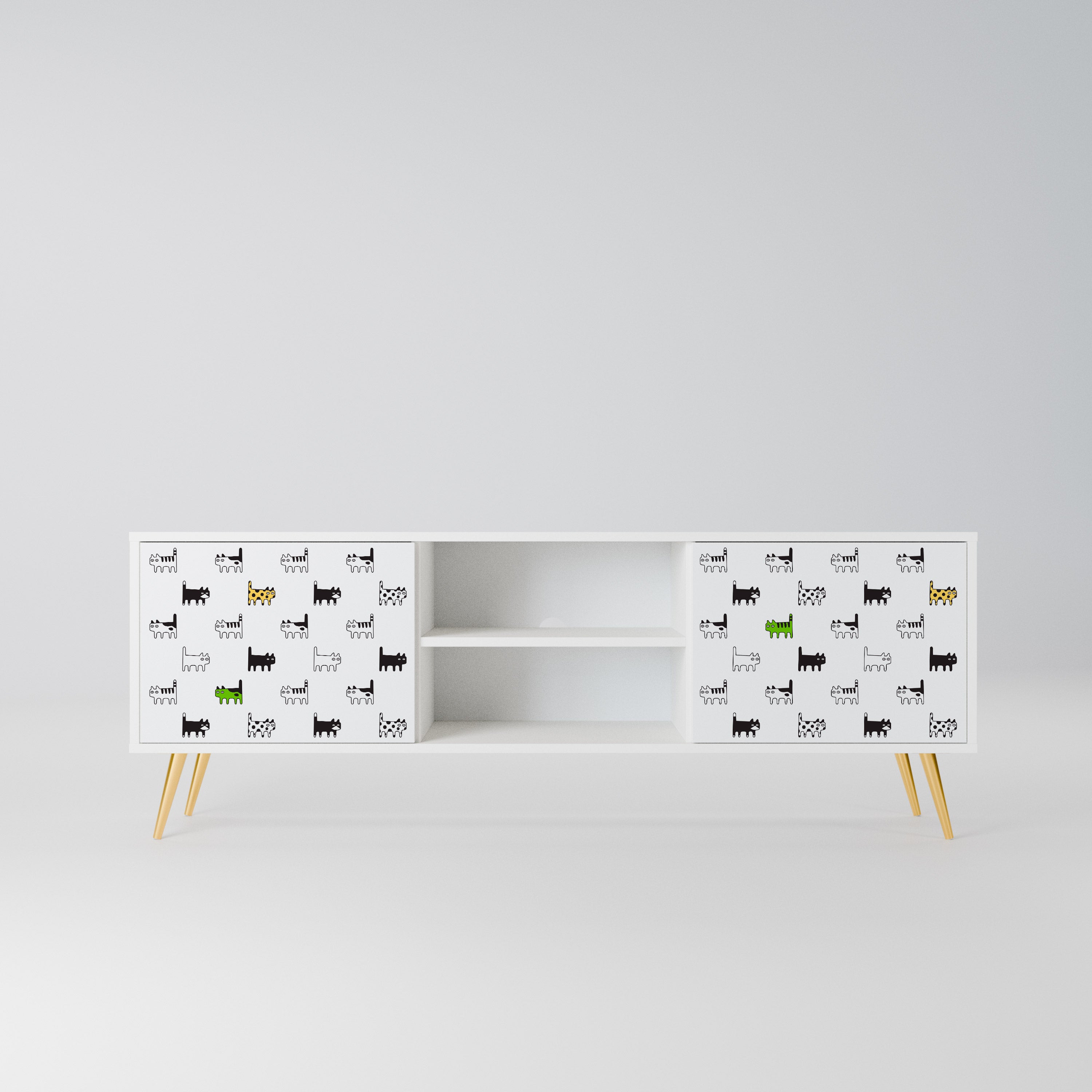 CATS COMPILATION Szafka RTV 2-drzwiowa korpus Biały