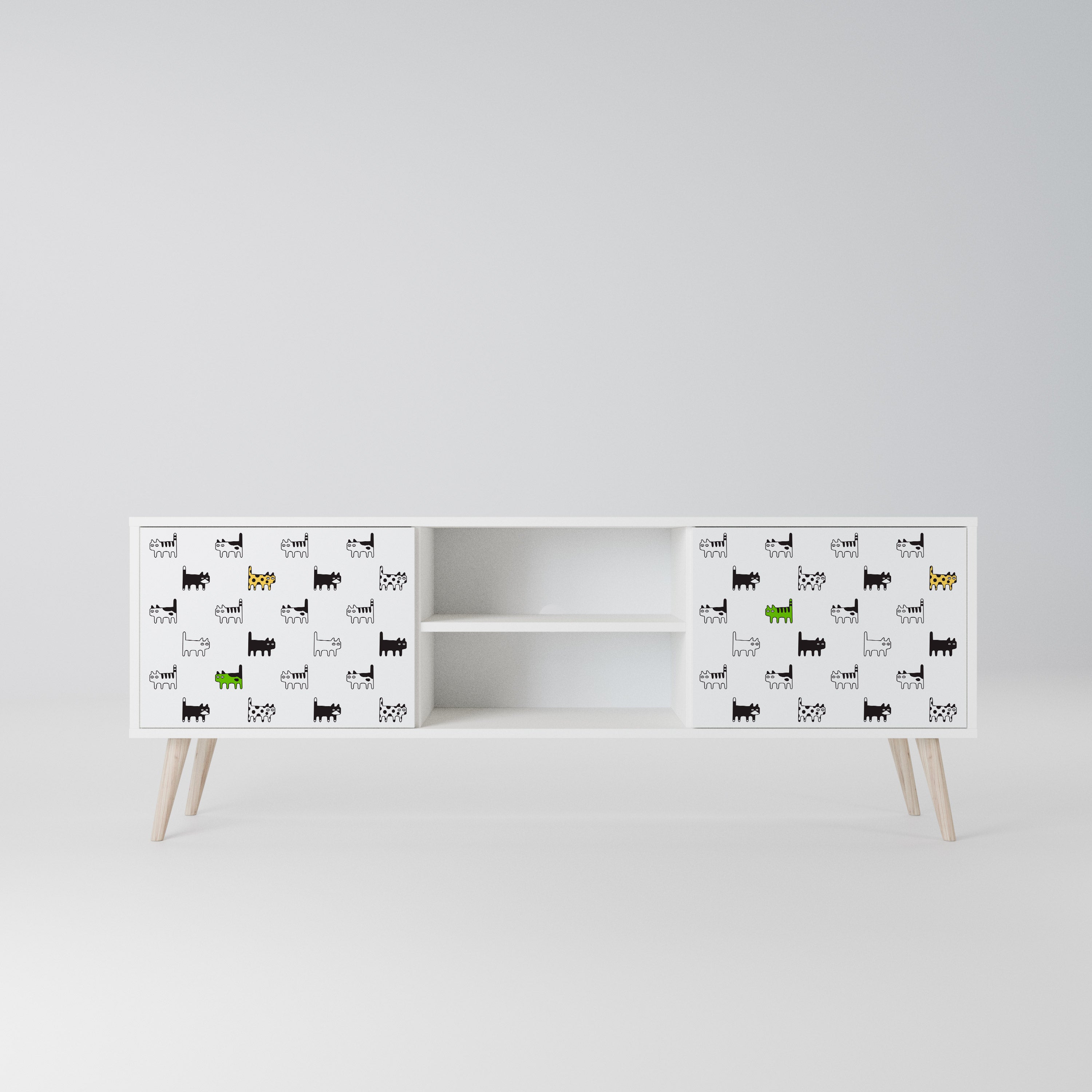 CATS COMPILATION Szafka RTV 2-drzwiowa korpus Biały