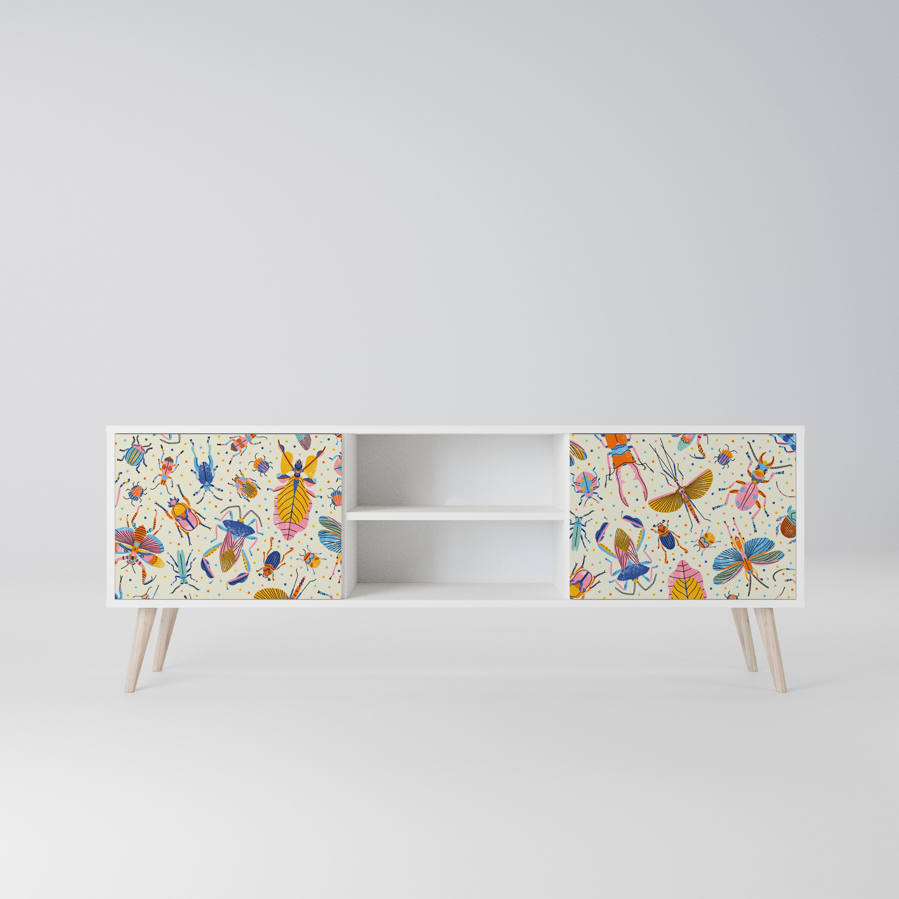 COLORFUL INSECTS Szafka RTV 2-drzwiowa korpus Biały