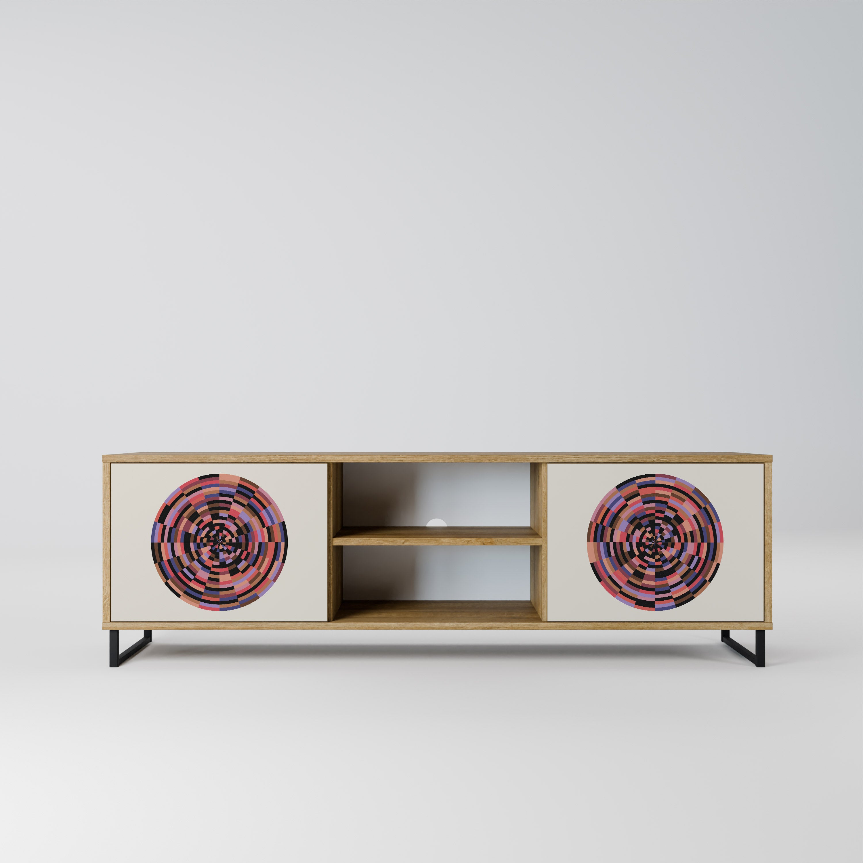 BROWN CIRCLES Szafka RTV 2-drzwiowa