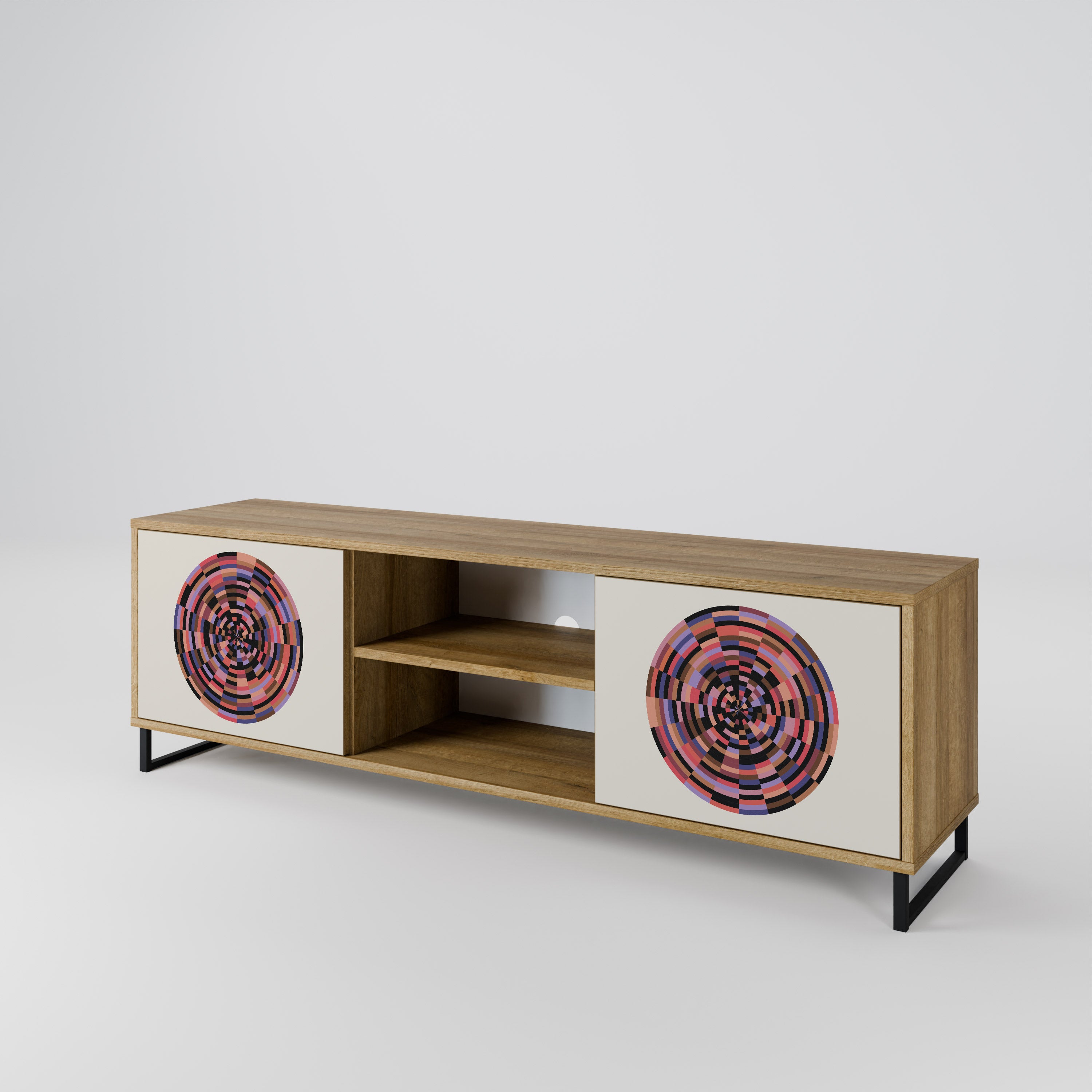 BROWN CIRCLES Szafka RTV 2-drzwiowa