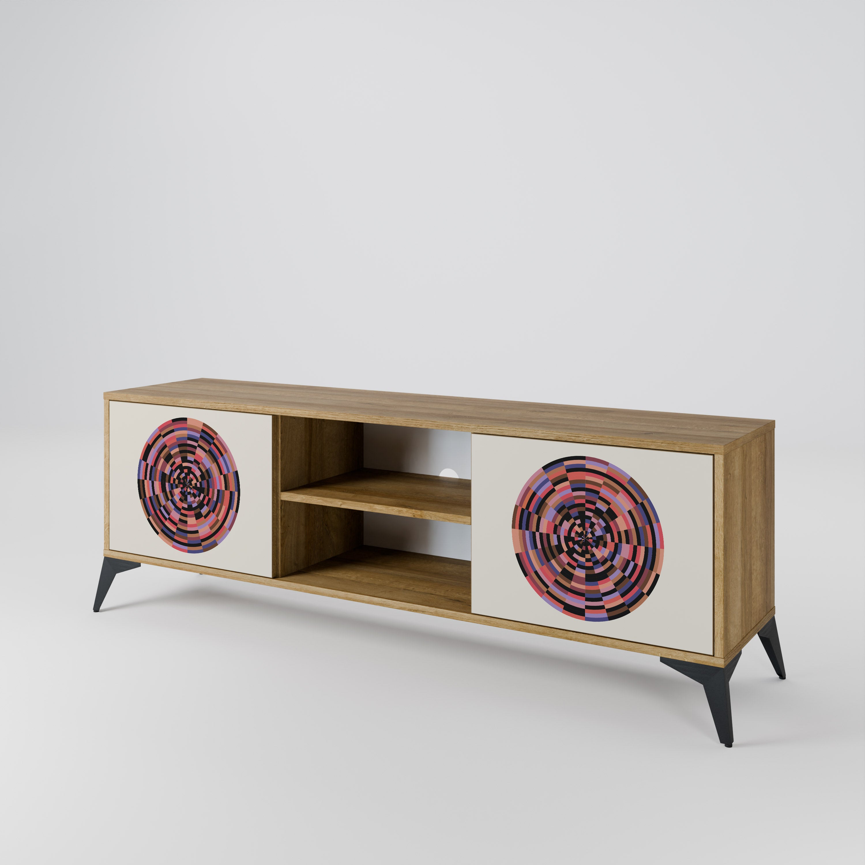 BROWN CIRCLES Szafka RTV 2-drzwiowa