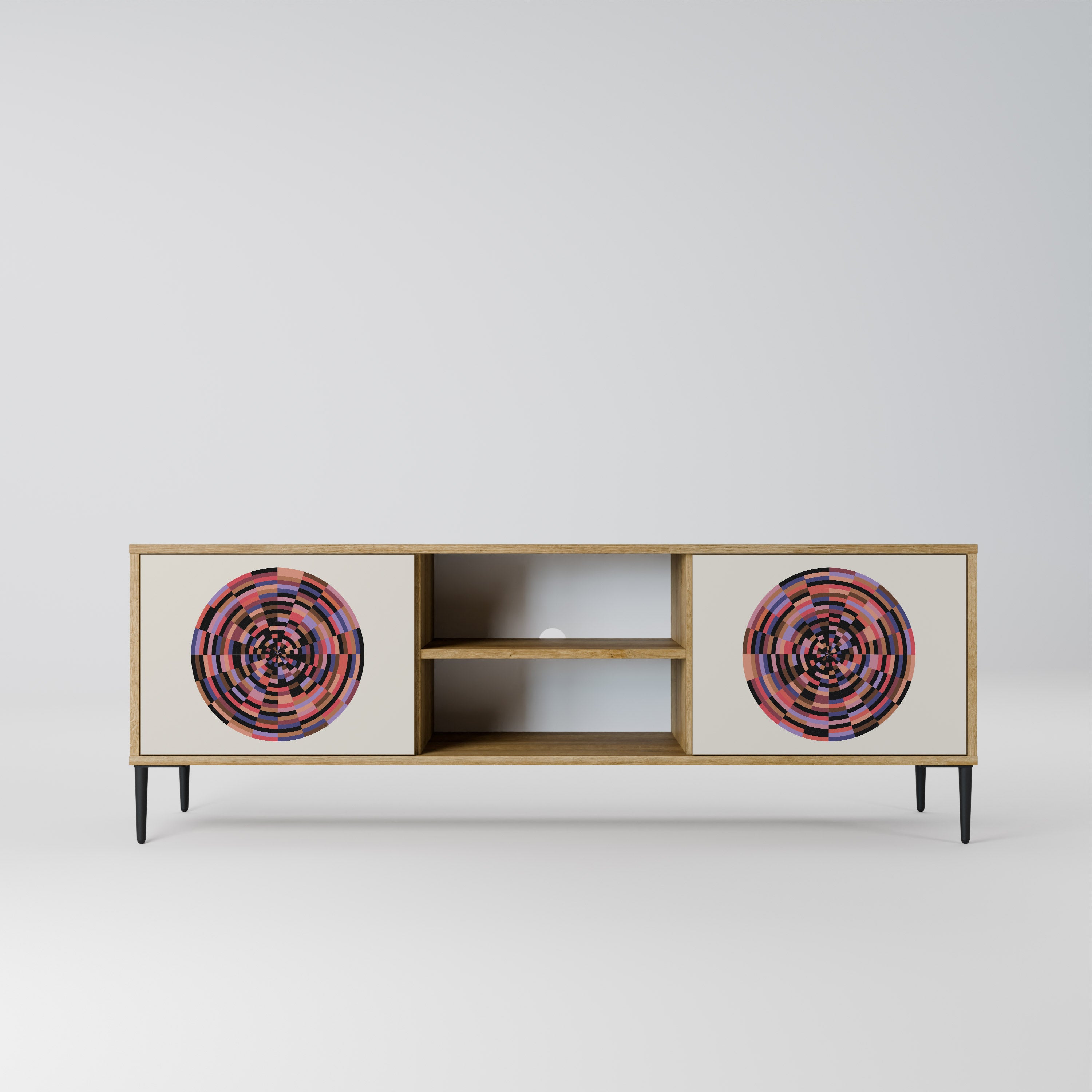 BROWN CIRCLES Szafka RTV 2-drzwiowa