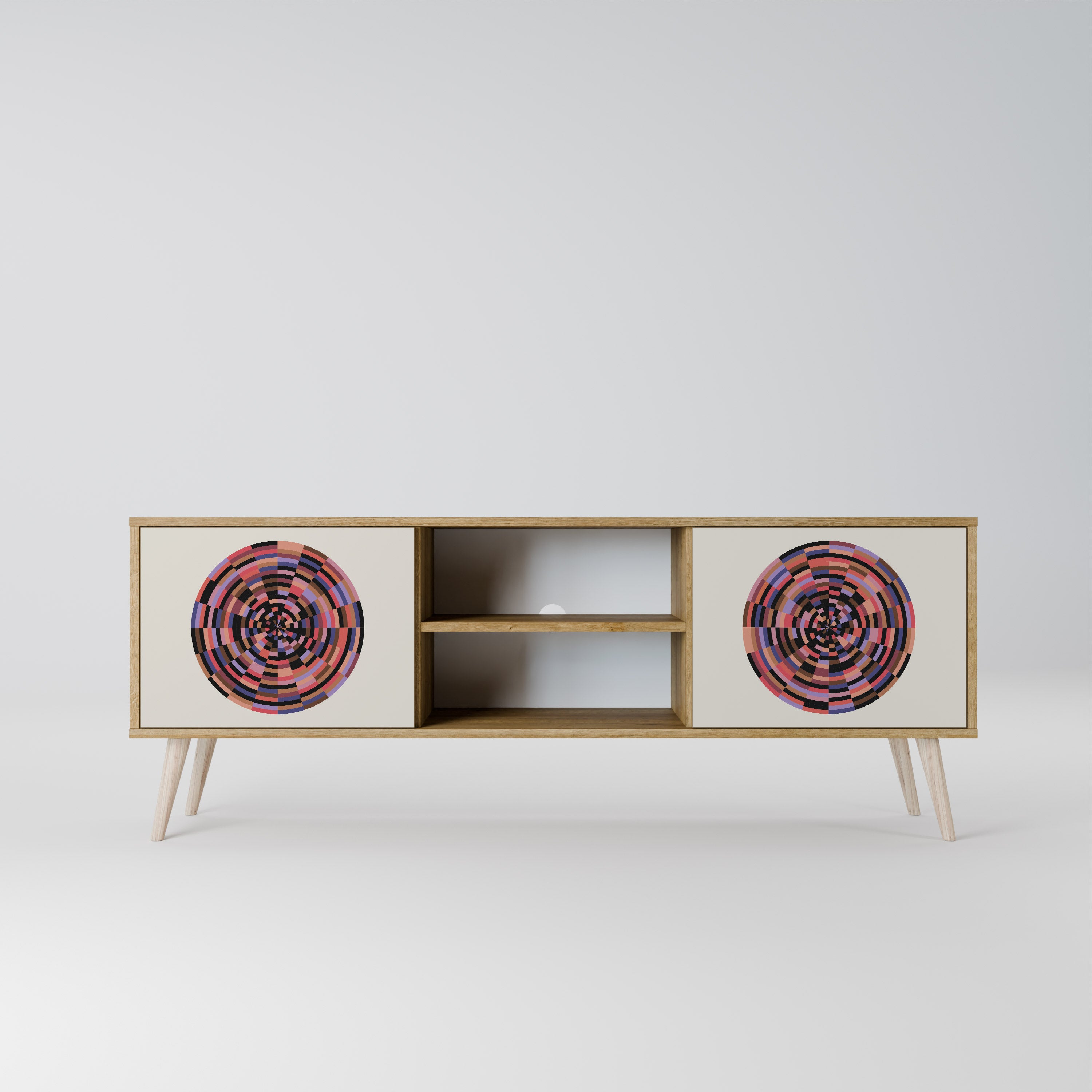 BROWN CIRCLES Szafka RTV 2-drzwiowa
