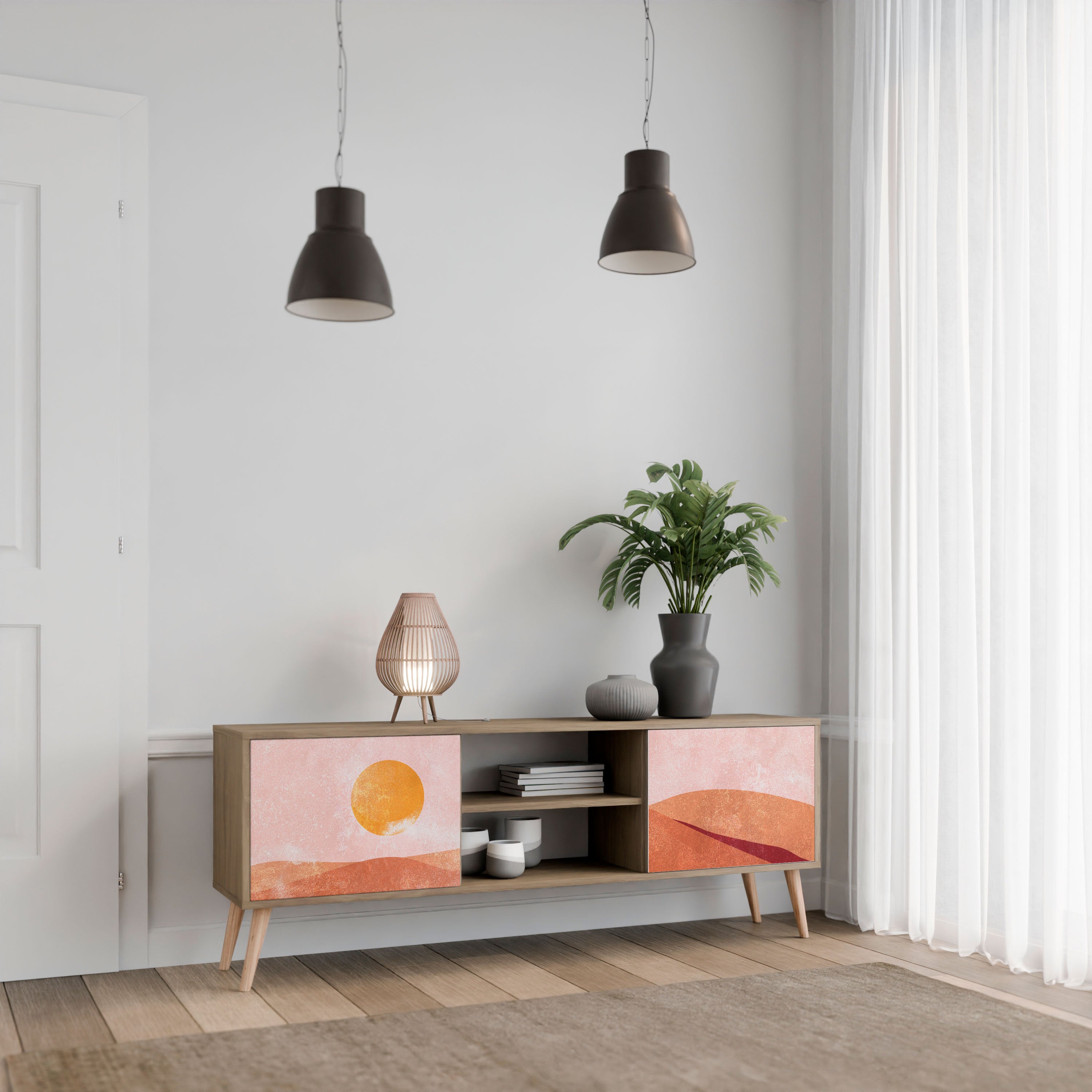 LUMINOUS SUNLIGHT Szafka RTV 2-drzwiowa
